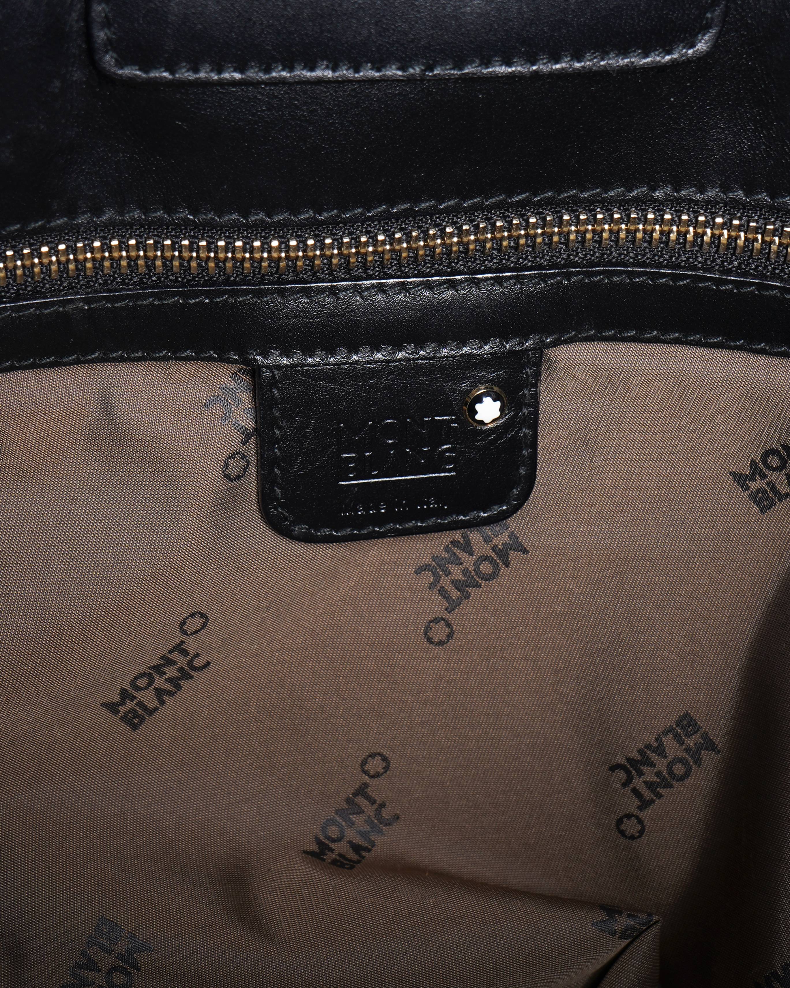 Mont blanc Nylon & Leather Shoulder Bag