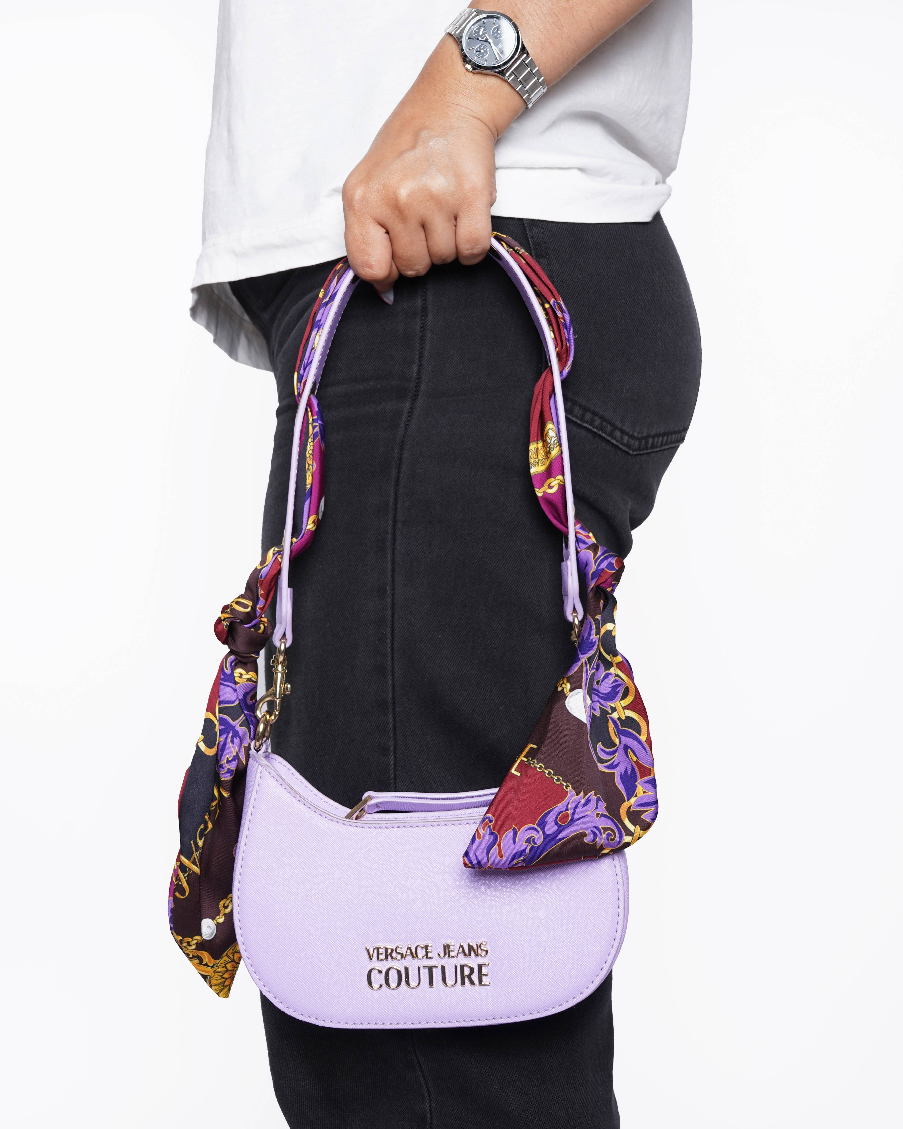 New Versace Jeans Couture Saffiano leather handbag
