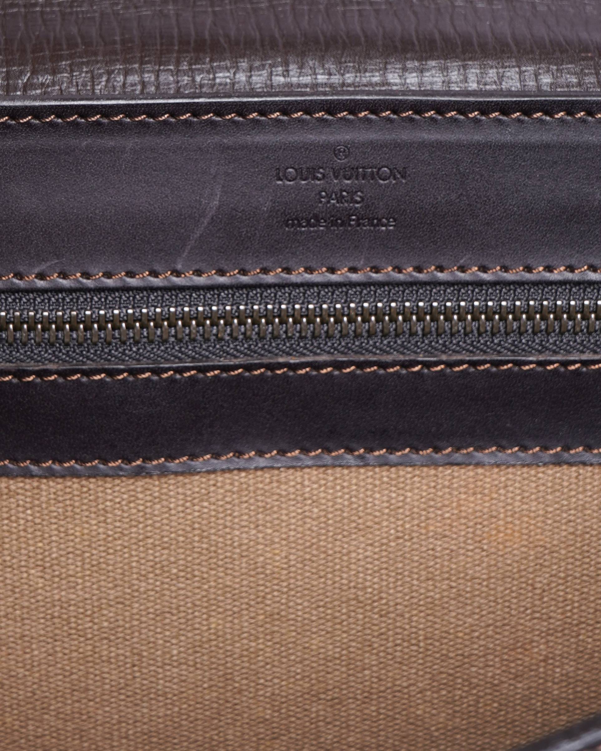 Louis Vuitton Men's Briefcase With Brass Hardware Detailing