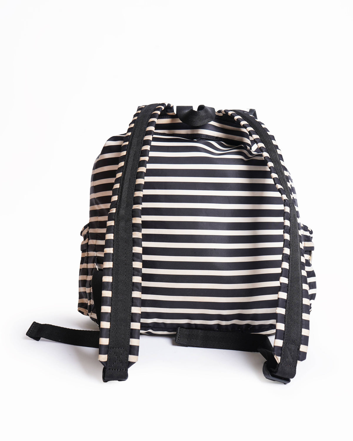 Kate spade black and white stripe molly backpack