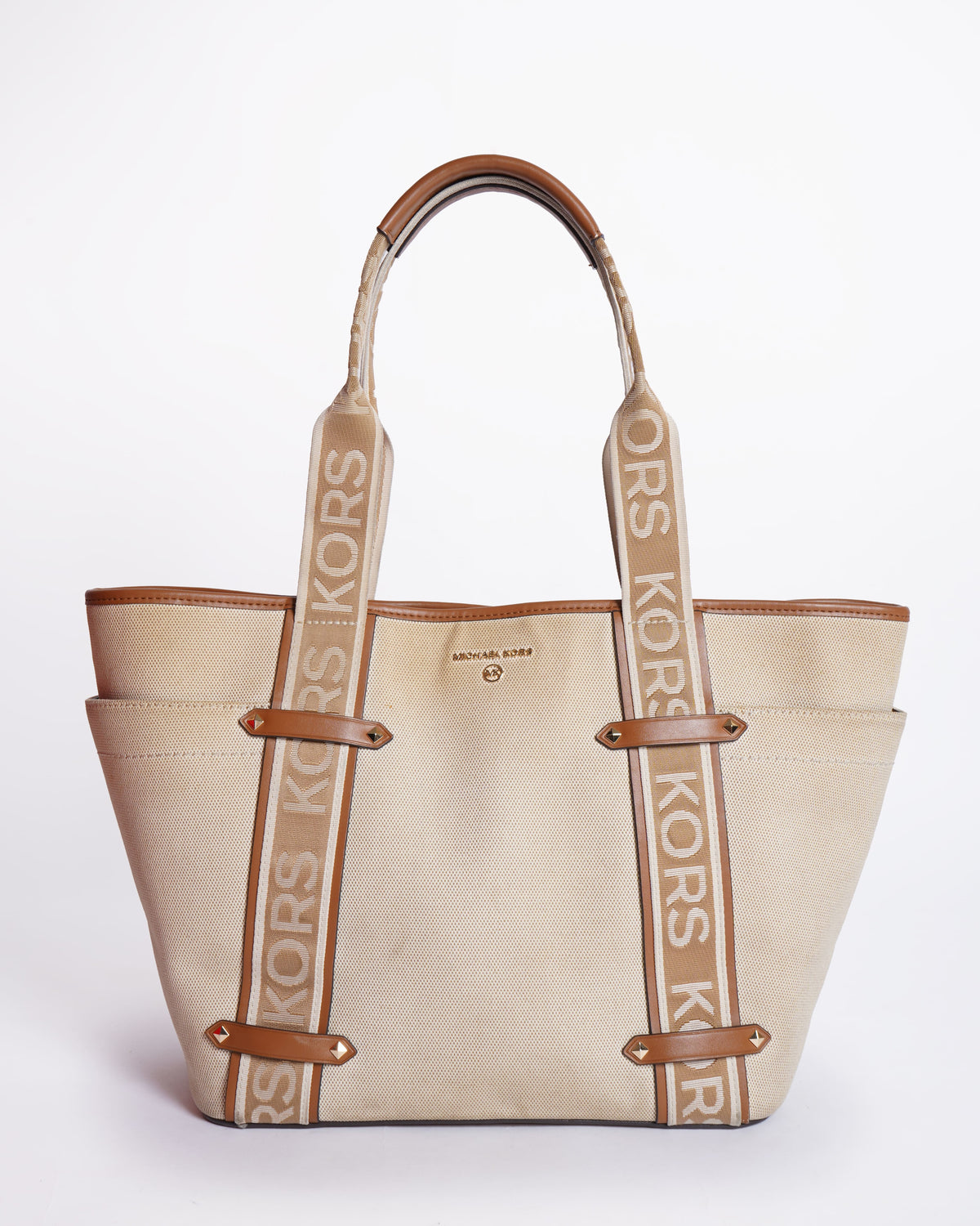 Michael Kors Maeve Tote In Beige and Brown