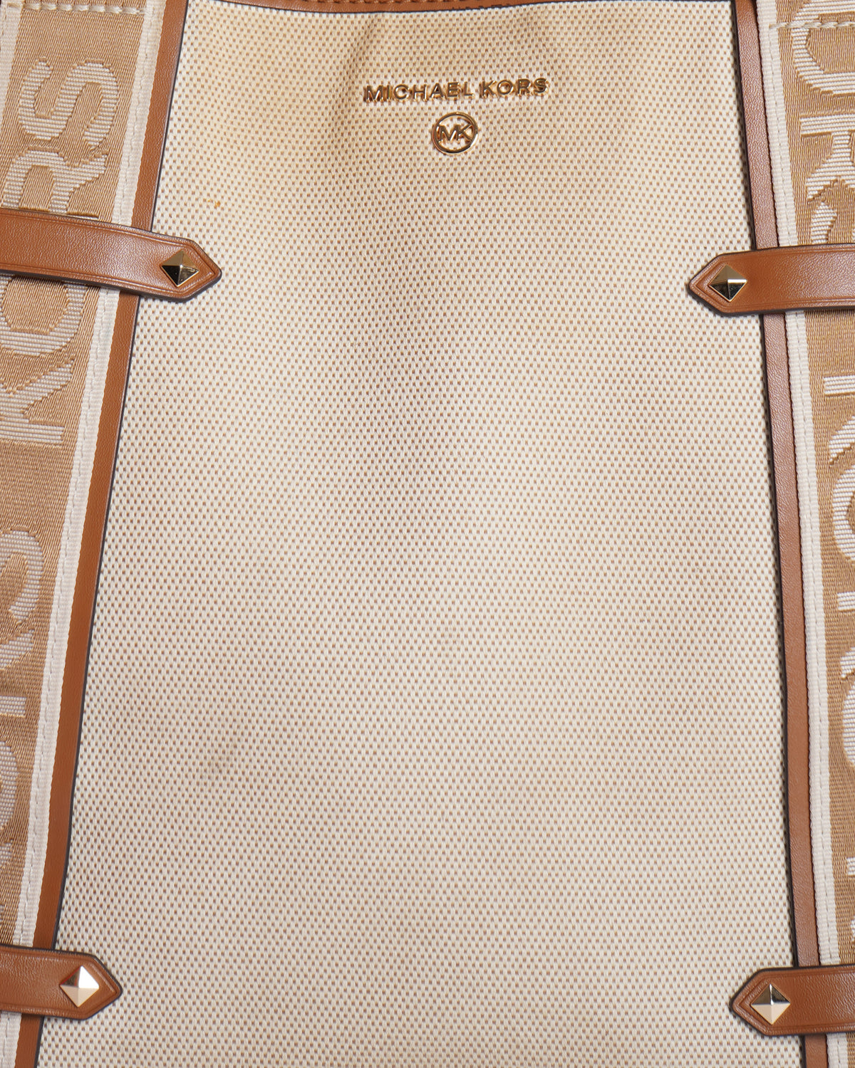 Michael Kors Maeve Tote In Beige and Brown