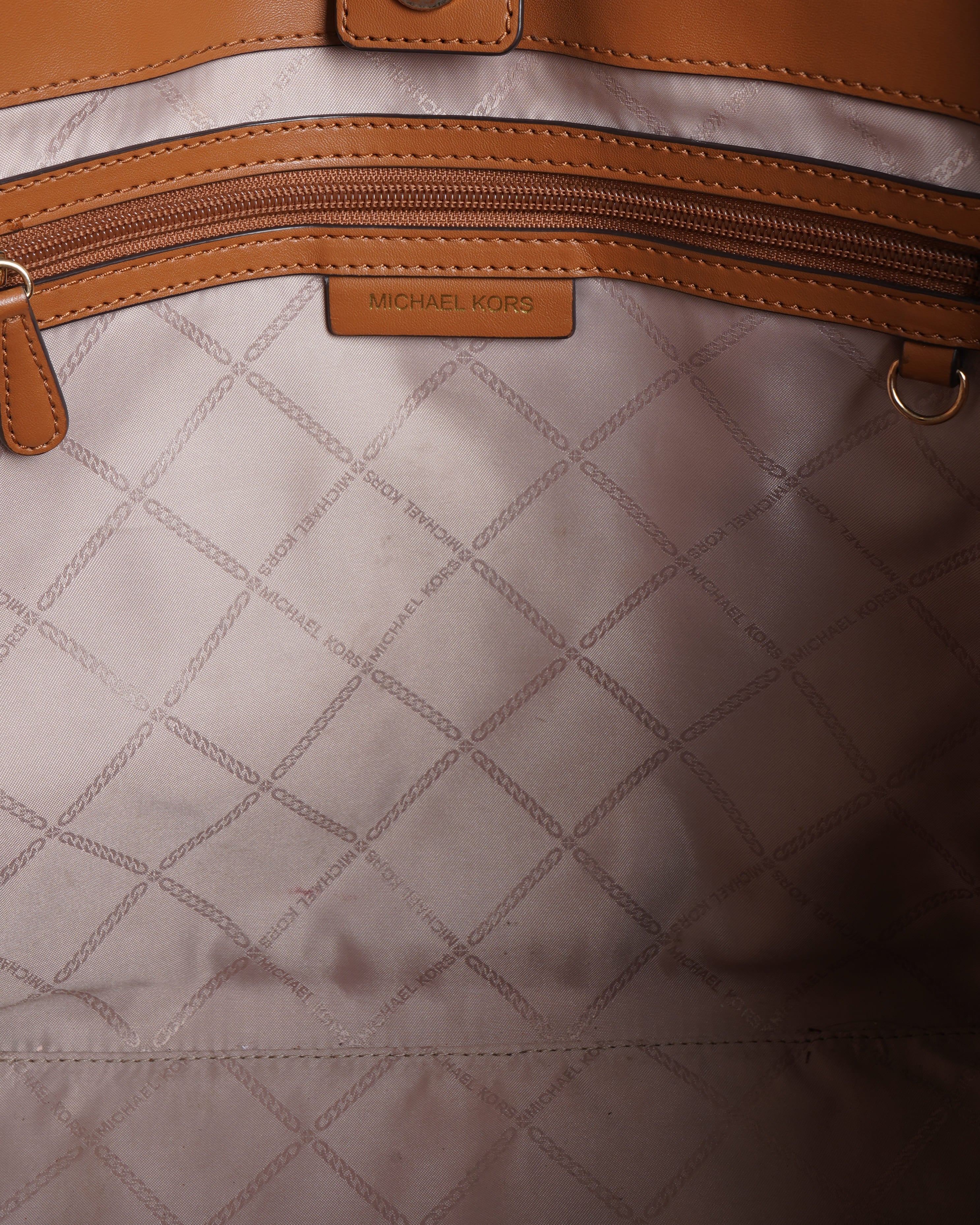 Michael Kors Maeve Tote In Beige and Brown