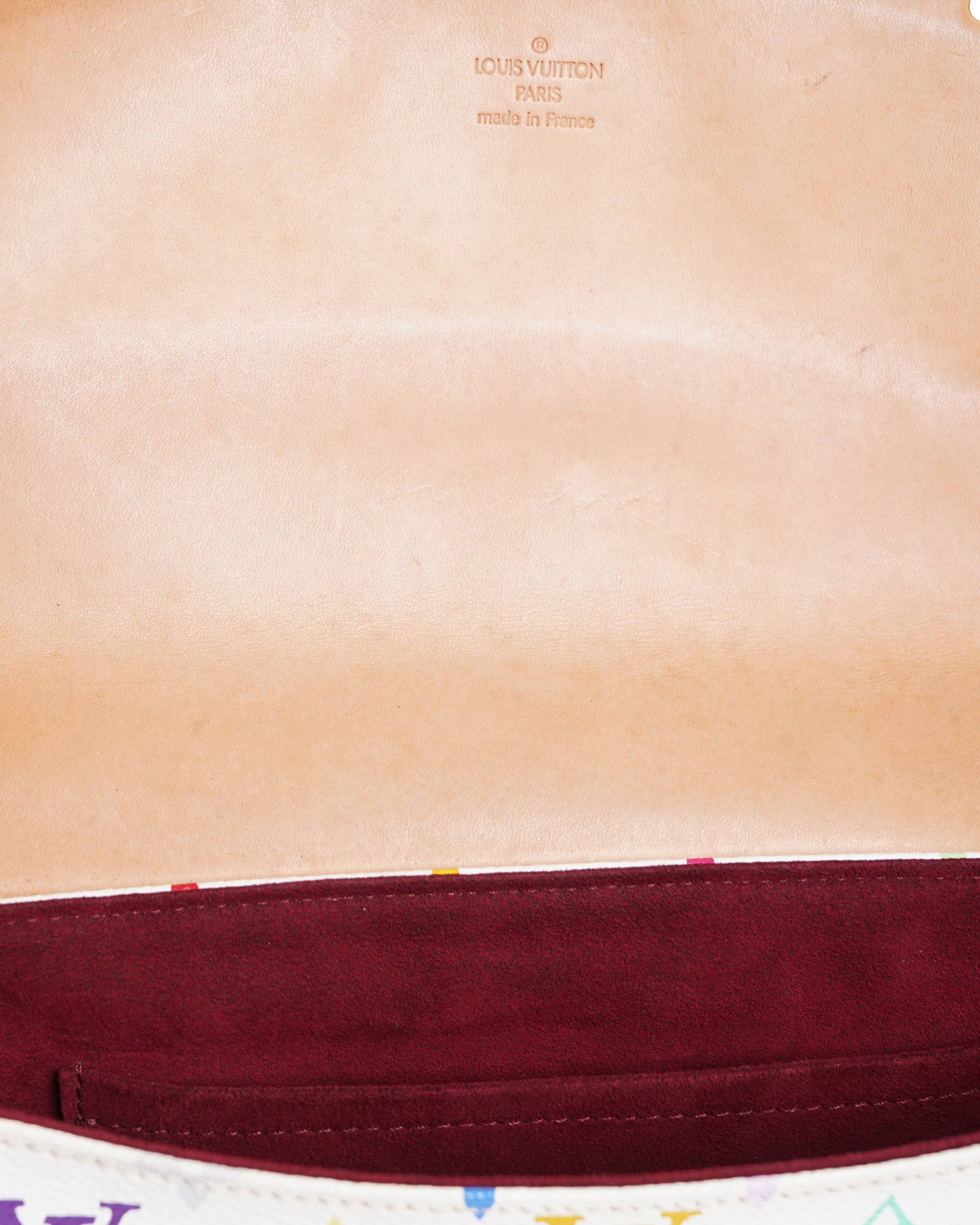Louis Vuitton Sologne Shoulder Bag In White With Multicolour Monogram
