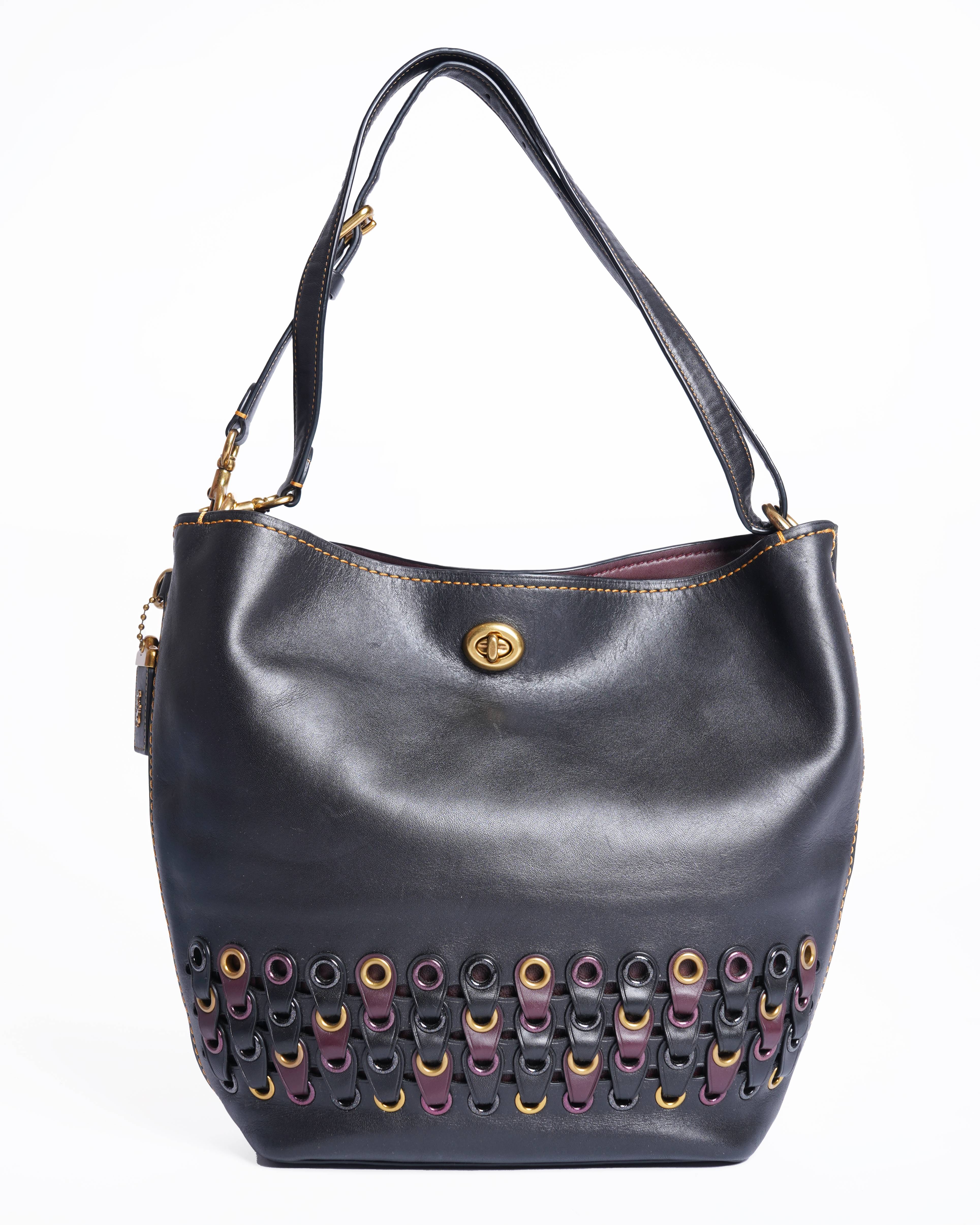 Coach duffle shoulder bag with link detail