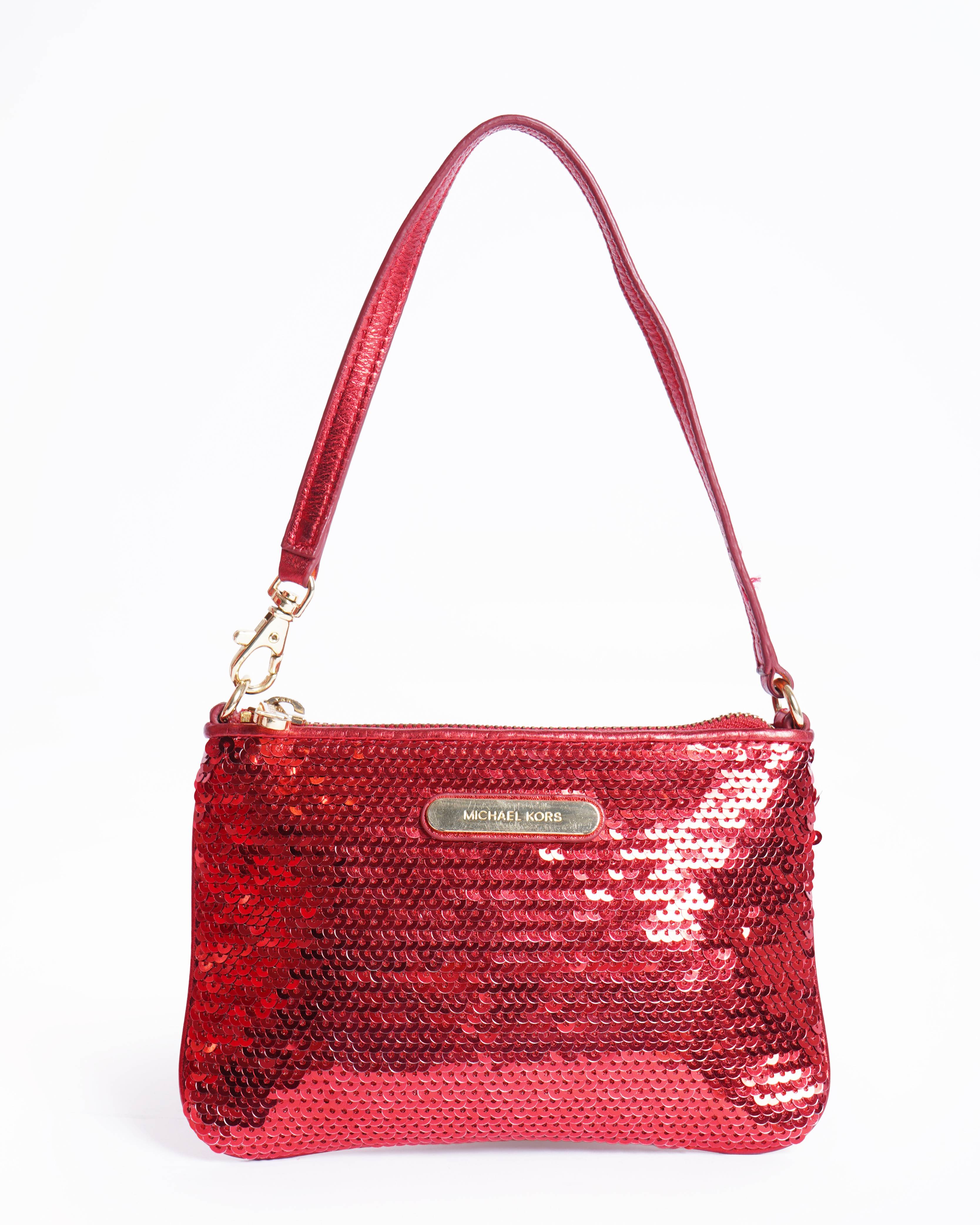 Michael Kors Mini Red Sequin Wristlet
