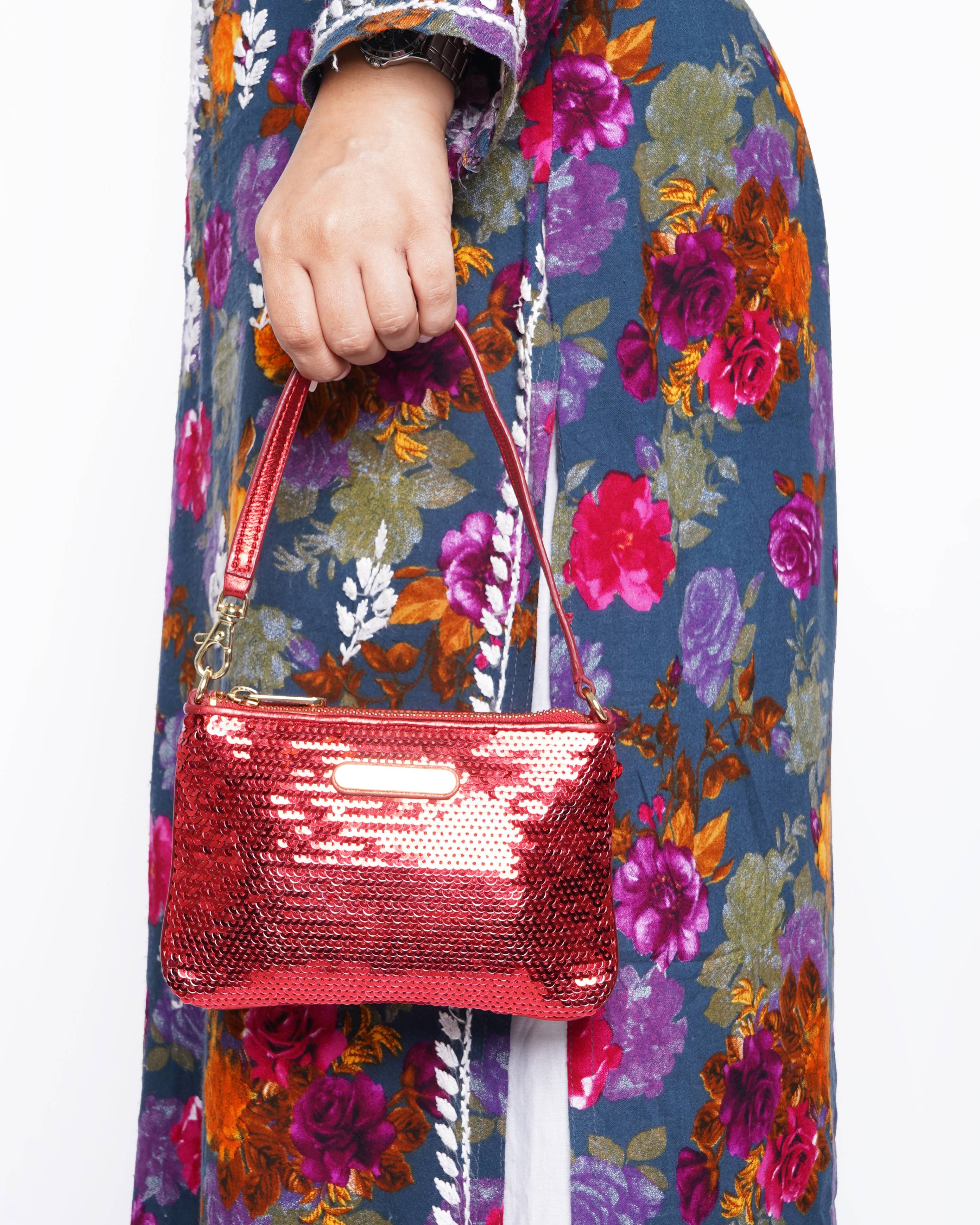 Michael Kors Mini Red Sequin Wristlet