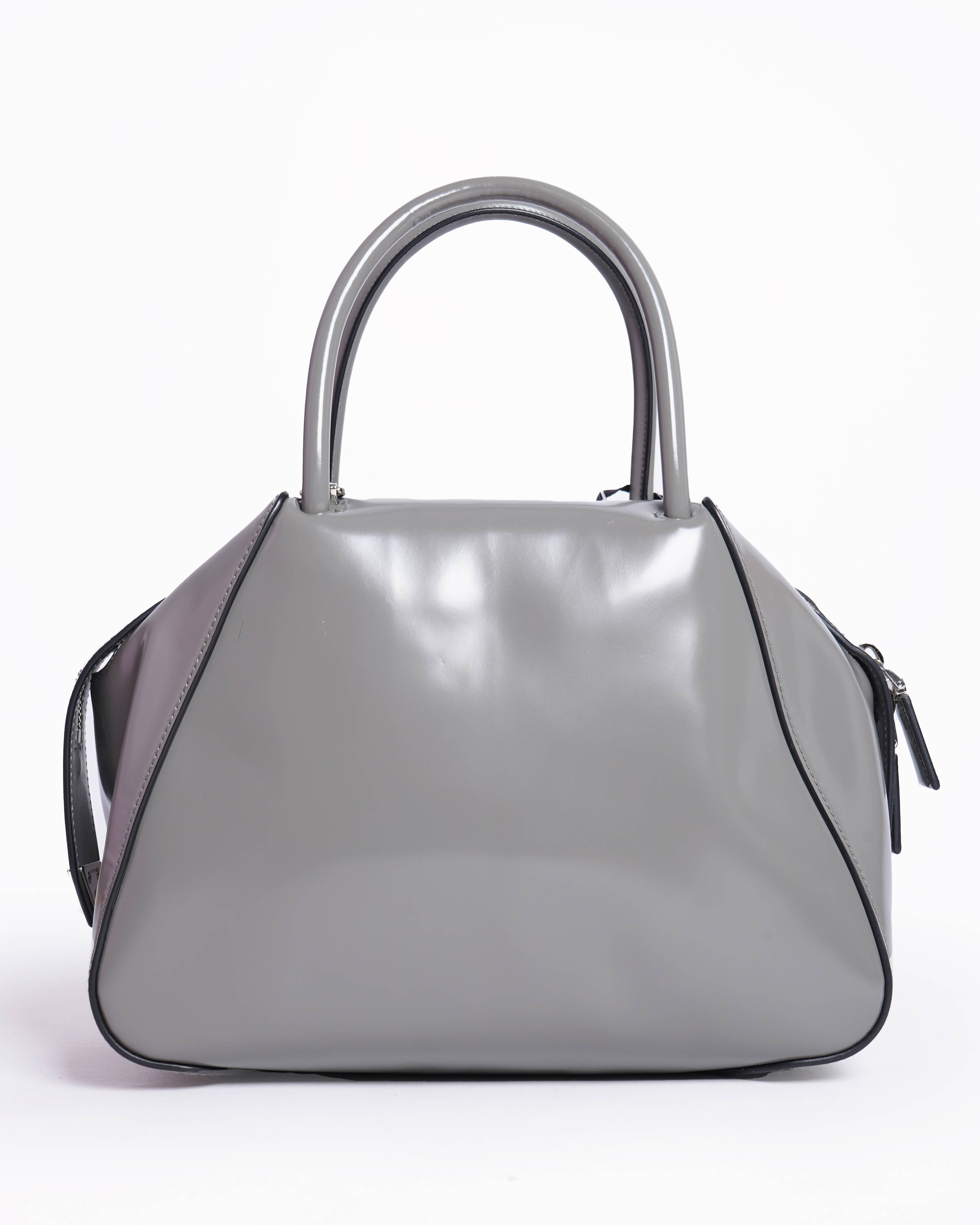 New Prada grey supernova satchel bag