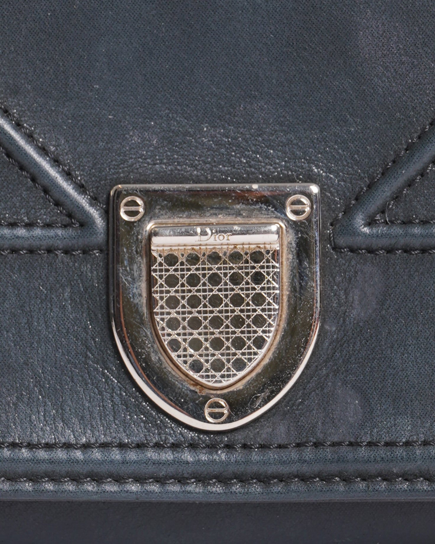 Christian Dior Leather Diorama Wallet On Chain