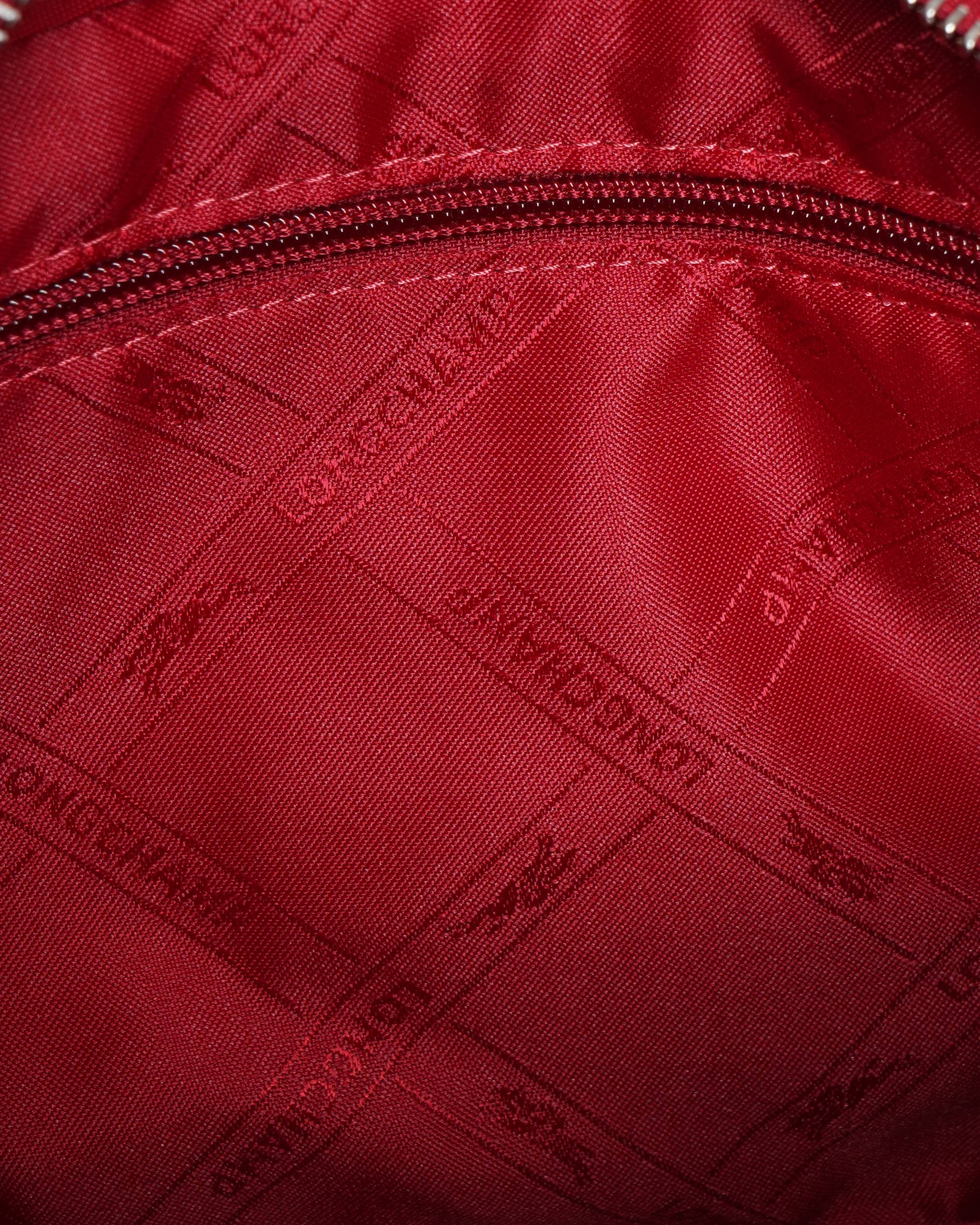 New Longchamp Leather Crossbody Bag In red