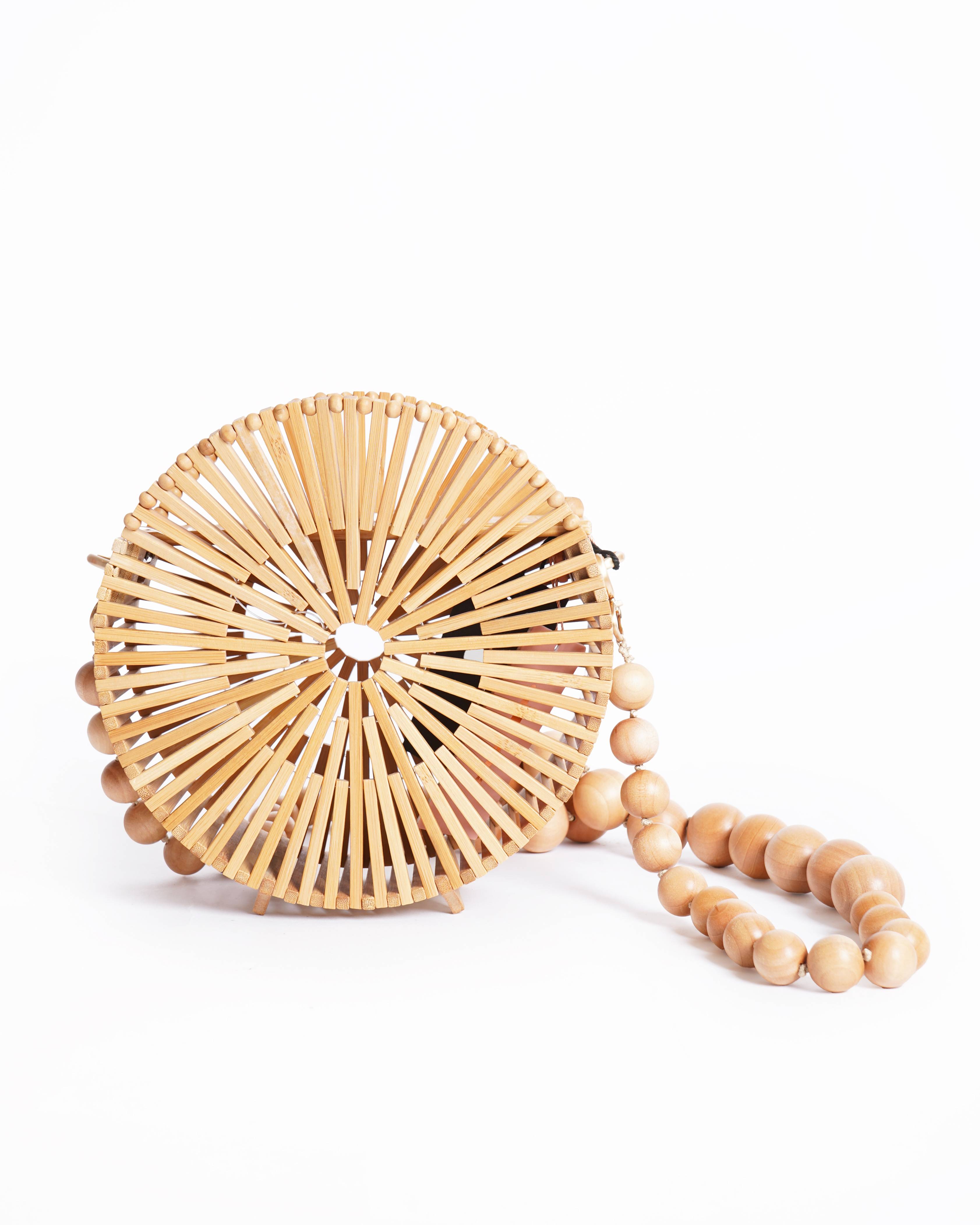 New Cult Gaia Luna bamboo crossbody bag