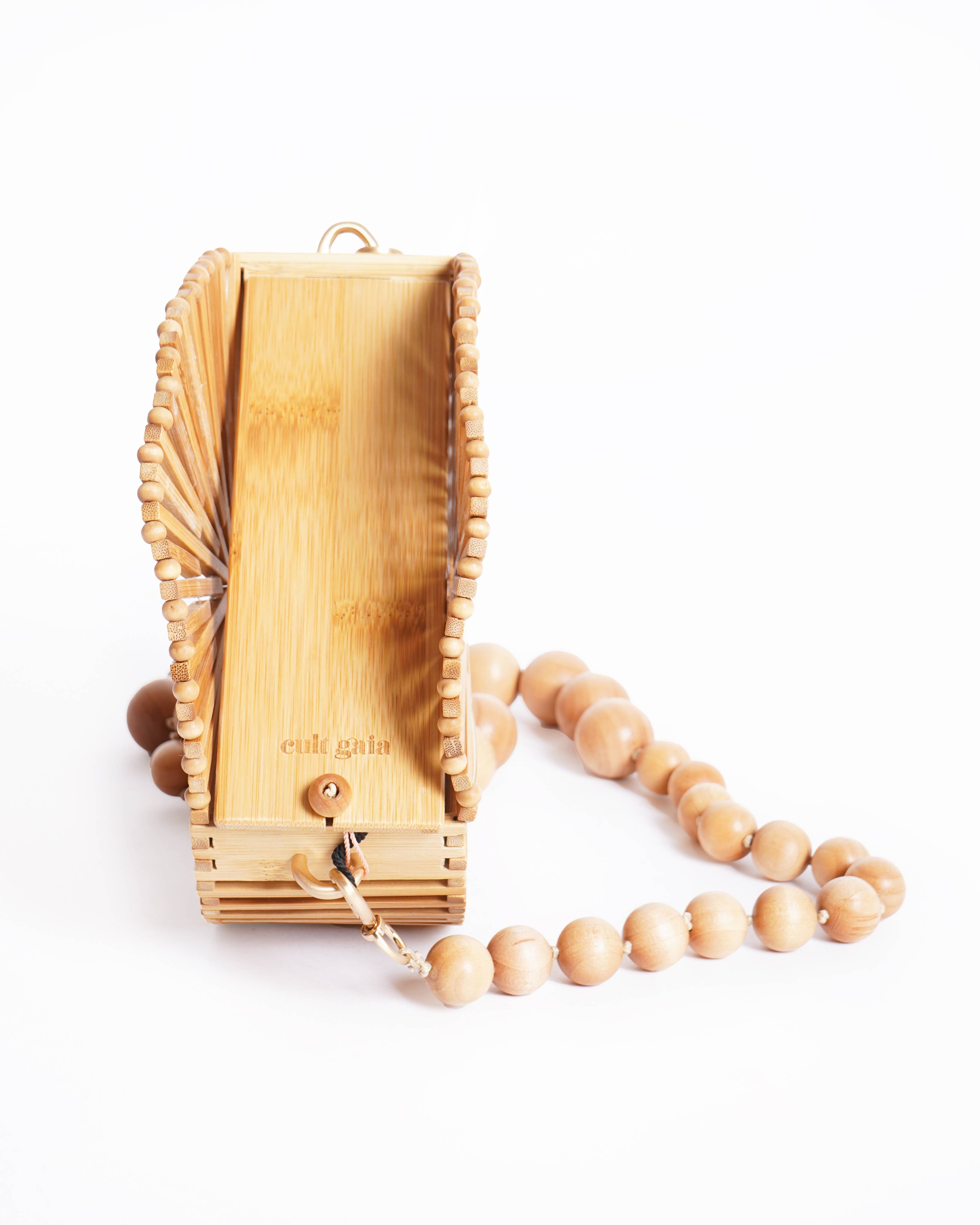 New Cult Gaia Luna bamboo crossbody bag