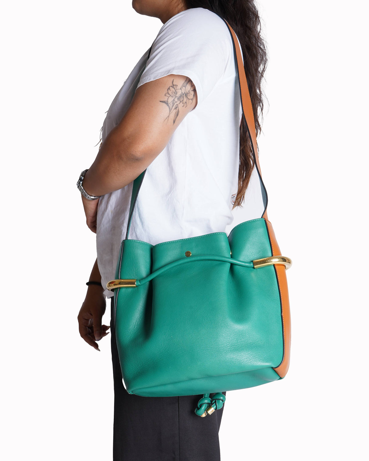 Chloé Emma Bucket Bag in Emerald Green