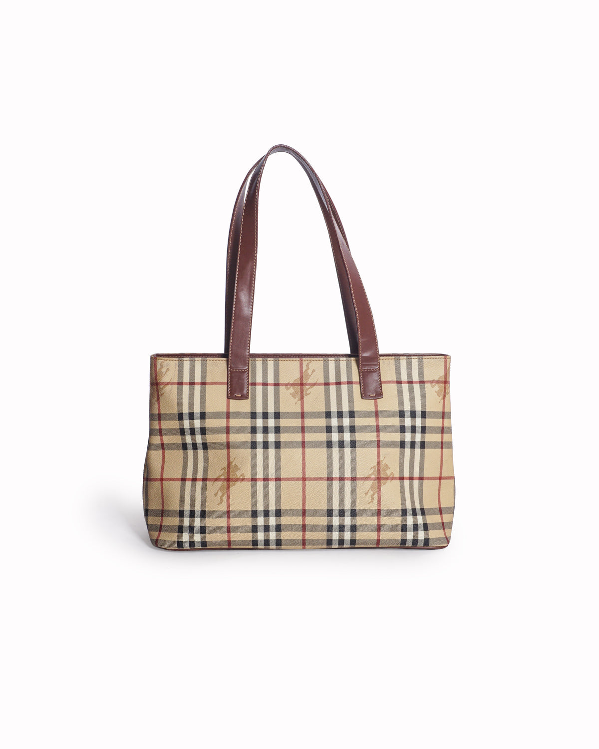 Burberry Haymarket Check Coated Canvas Tote Bag