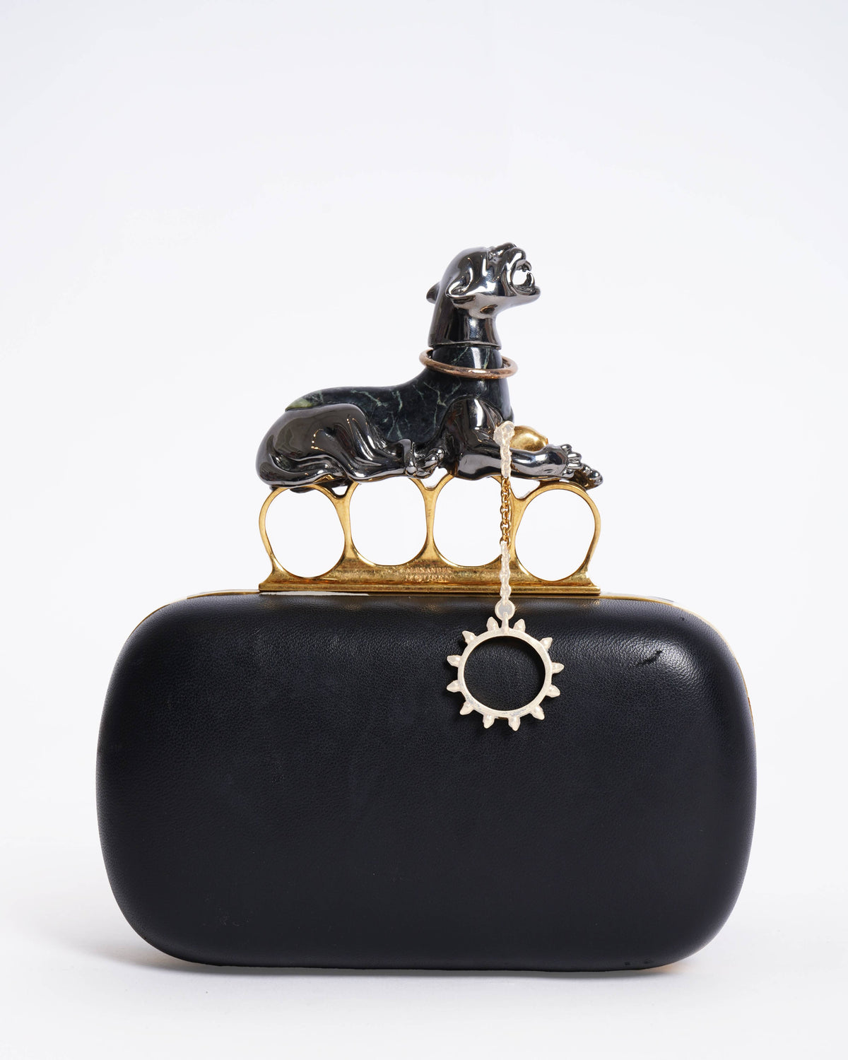 Alexander mcqueen panther knuckle duster clutch