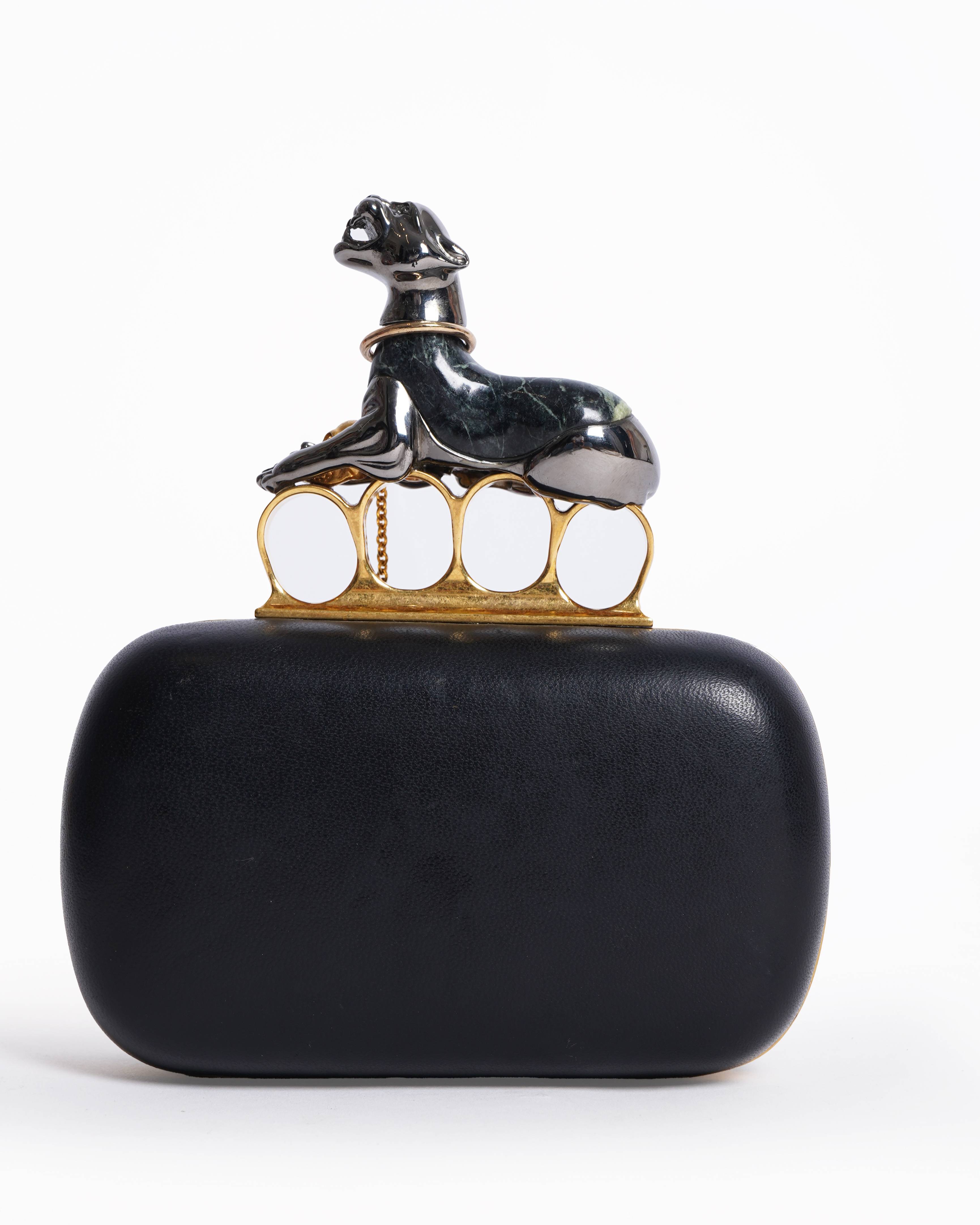 Alexander mcqueen panther knuckle duster clutch