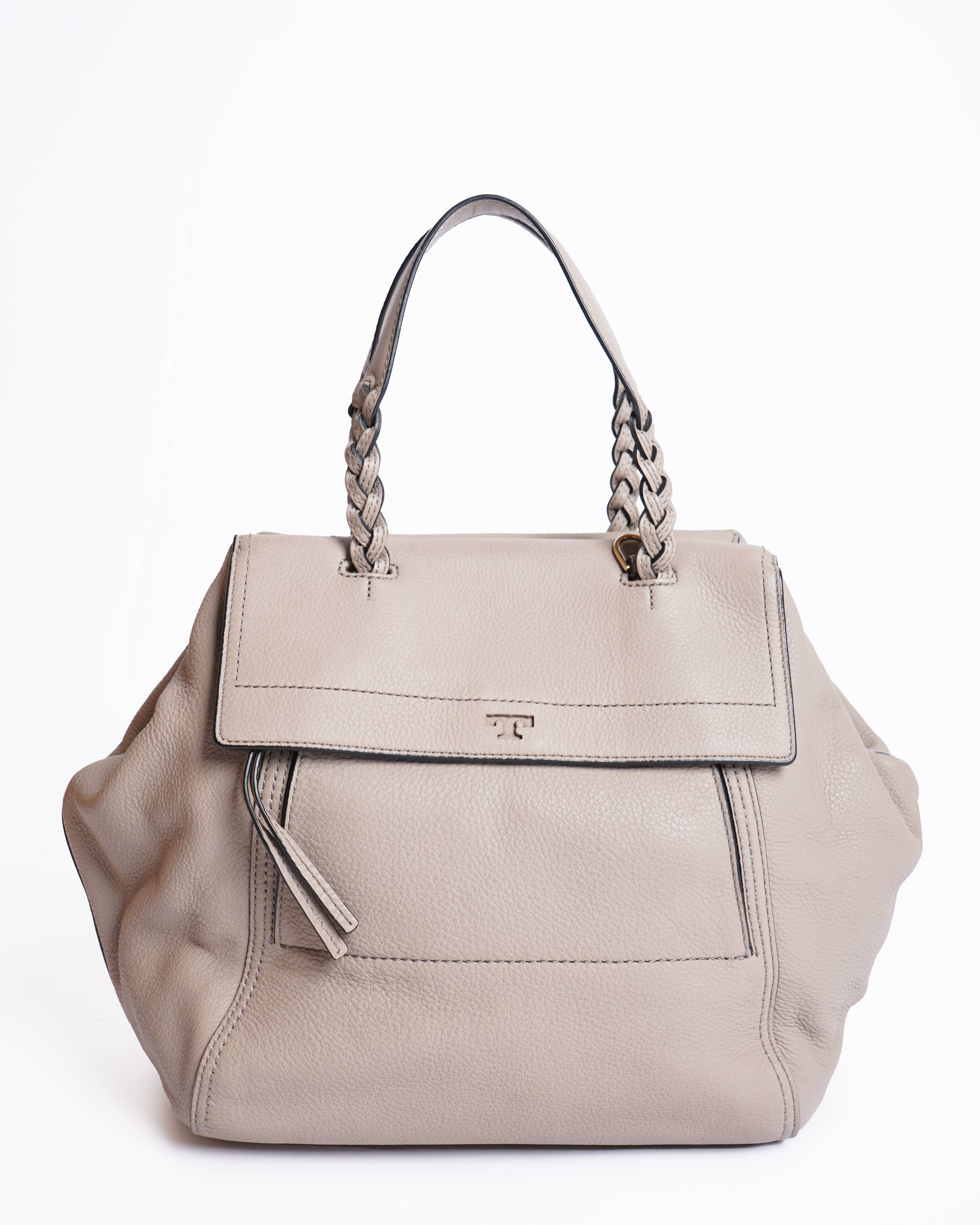New Tory burch half moon satchel leather bag