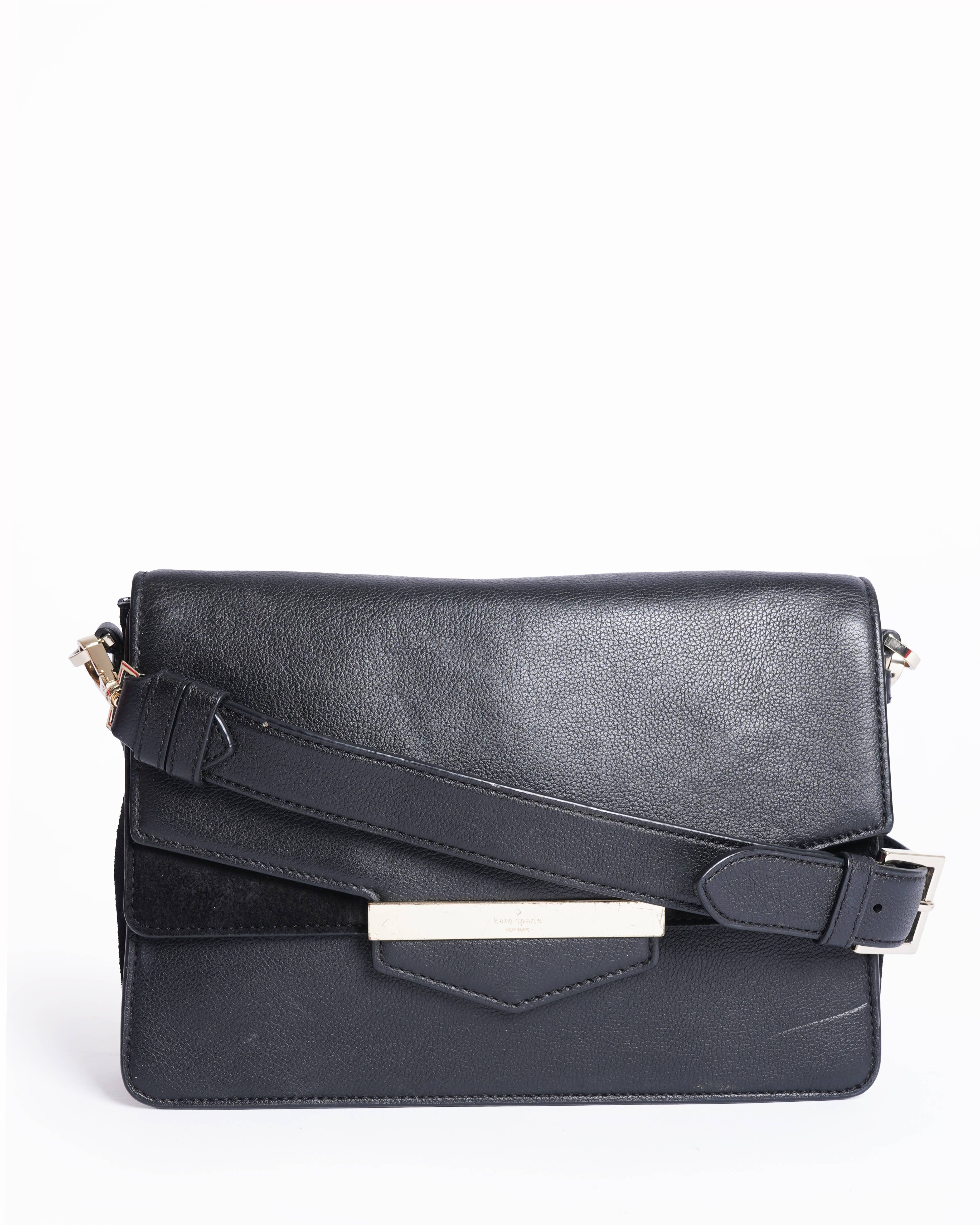 Kate spade caramel court black crossbody bag