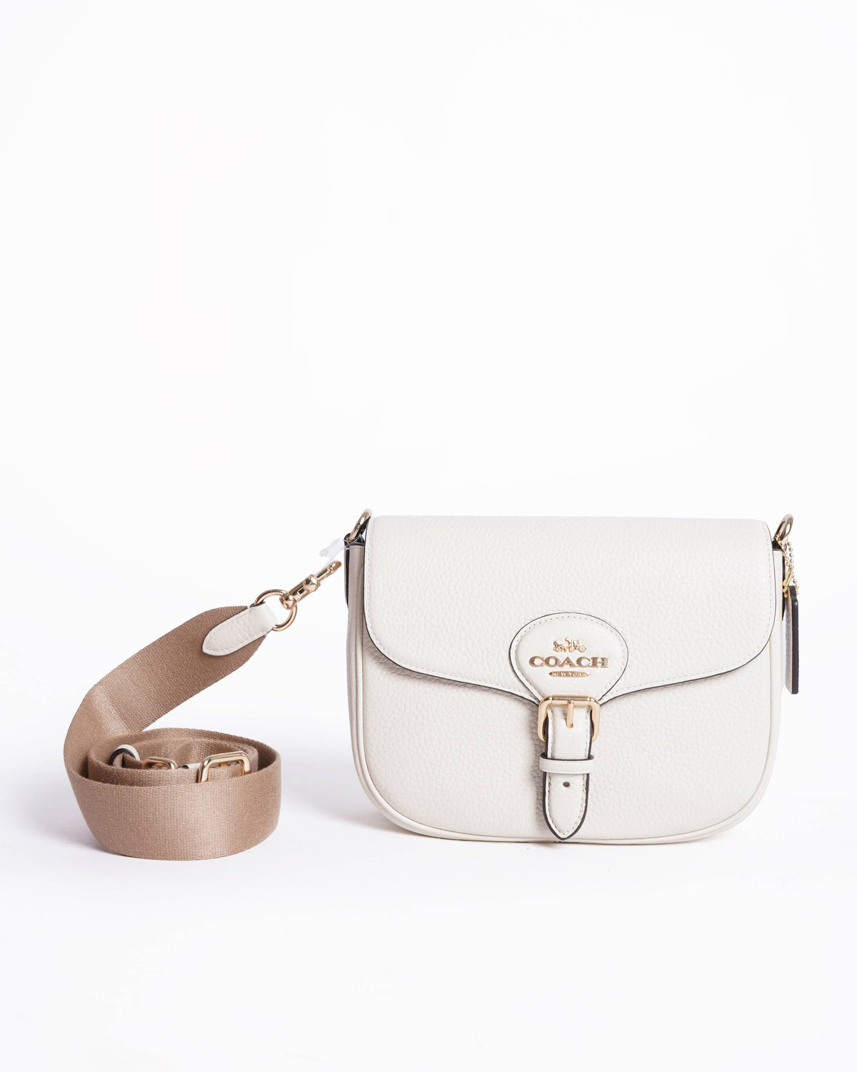 New Coach amelia white saddle bag