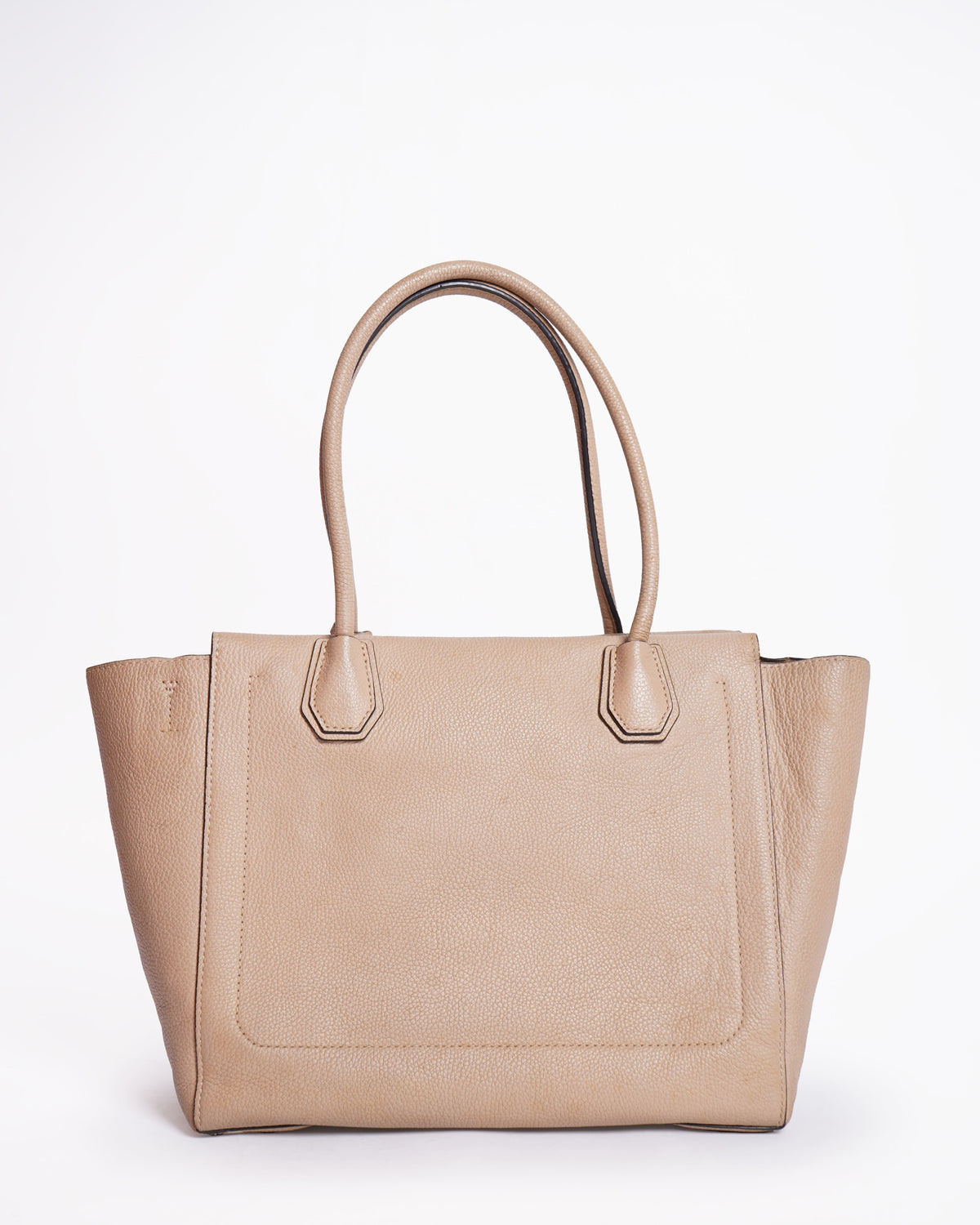 Michael Kors Beige Pebbled Leather Large Mercer Tote