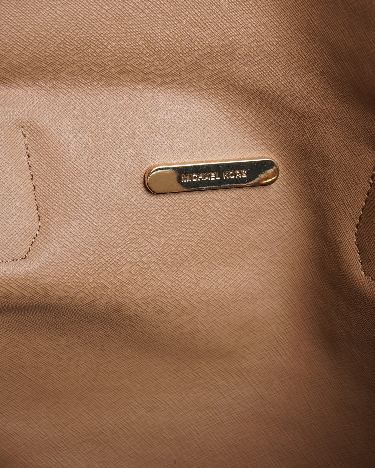 Michael Kors Beige Pebbled Leather Large Mercer Tote