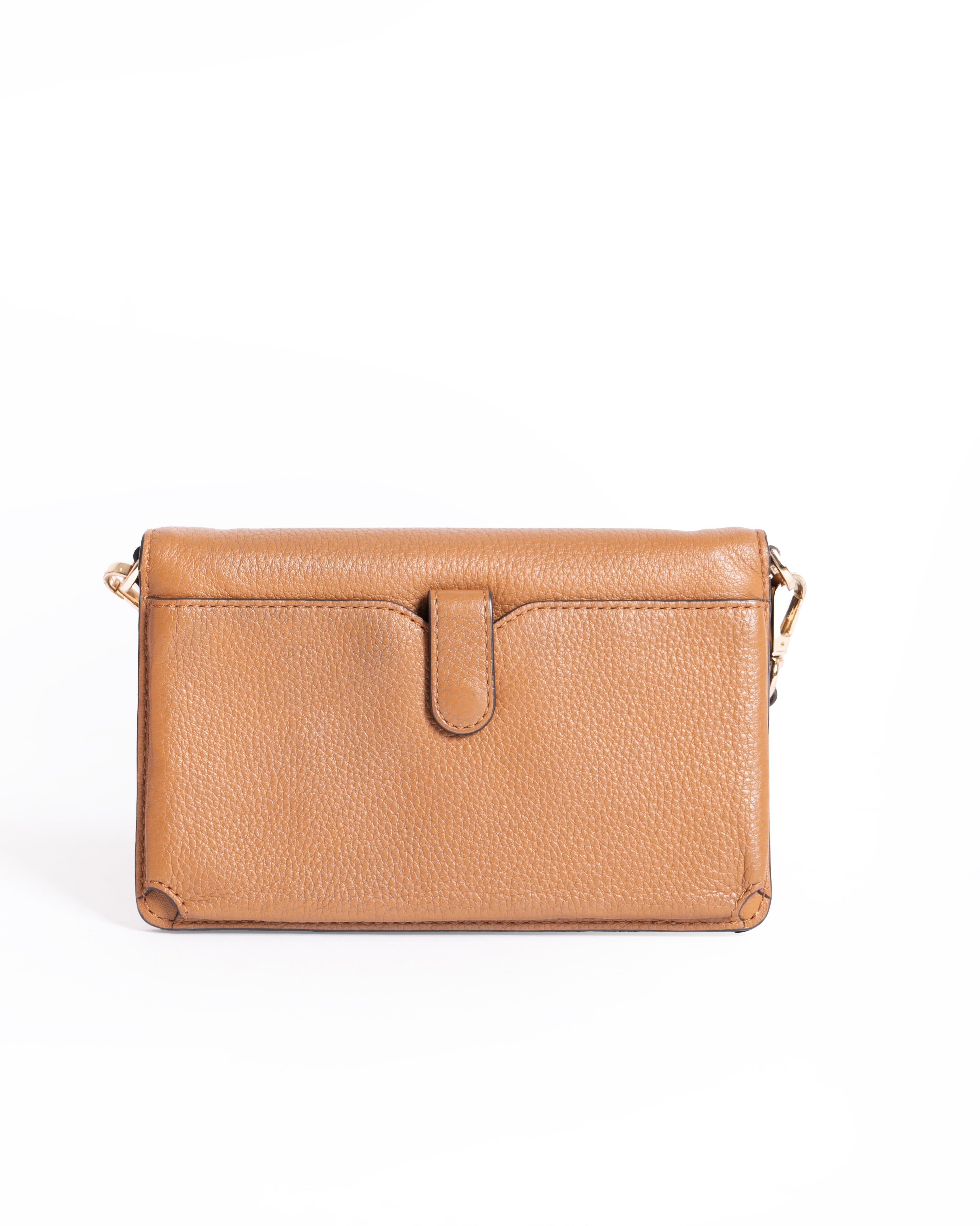 Michael Kors Floral Embellished Pebbled Leather Convertible Crossbody Bag