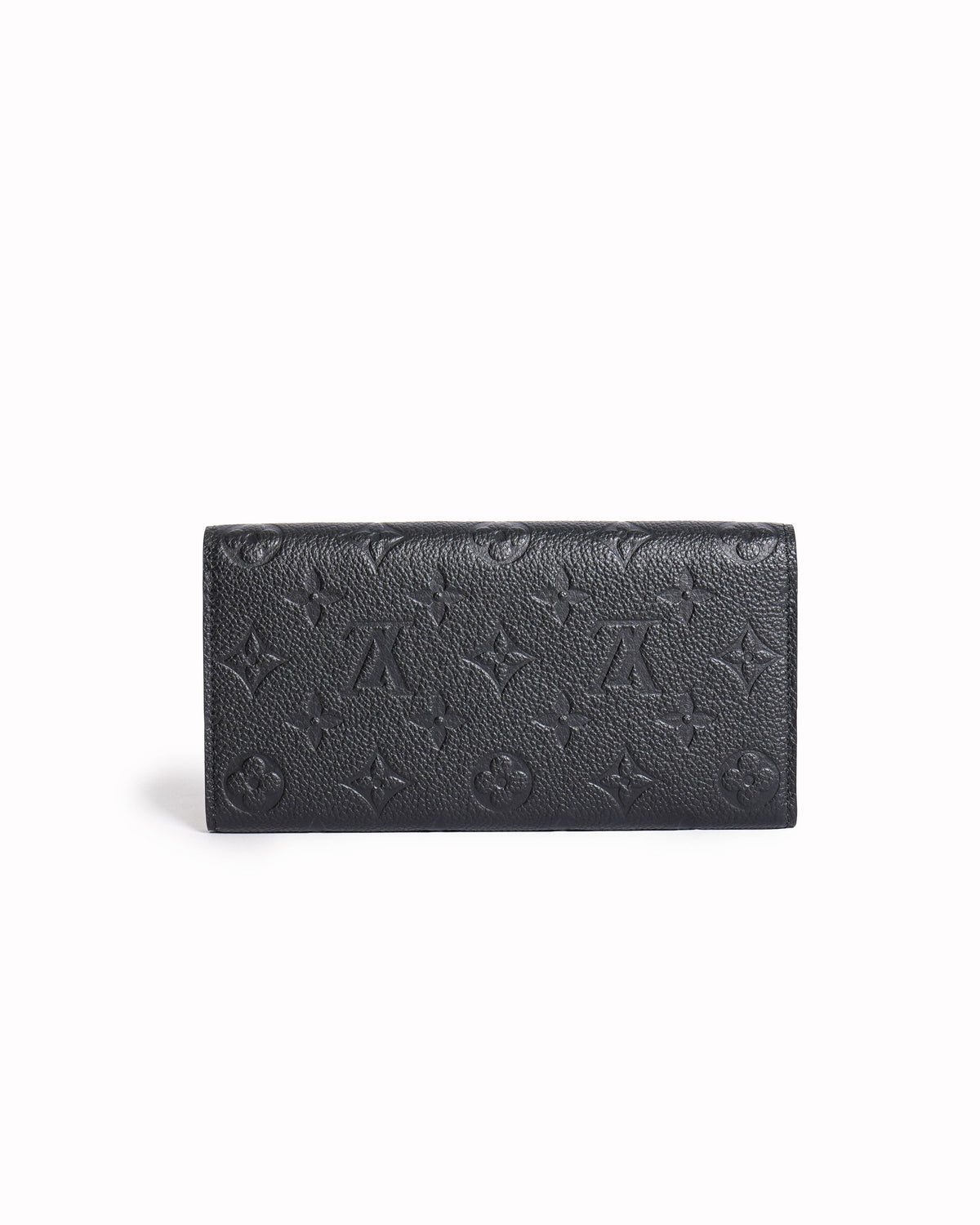 Louis Vuitton Black Monogram Empreinte Leather Emilie Wallet