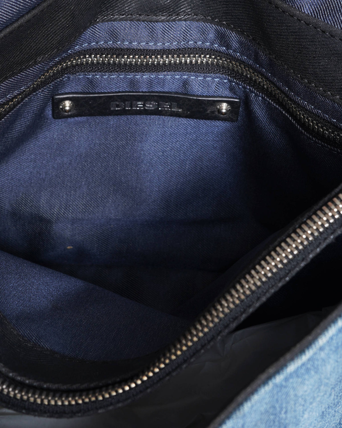 Diesel Denim floral embraided shoulder bag