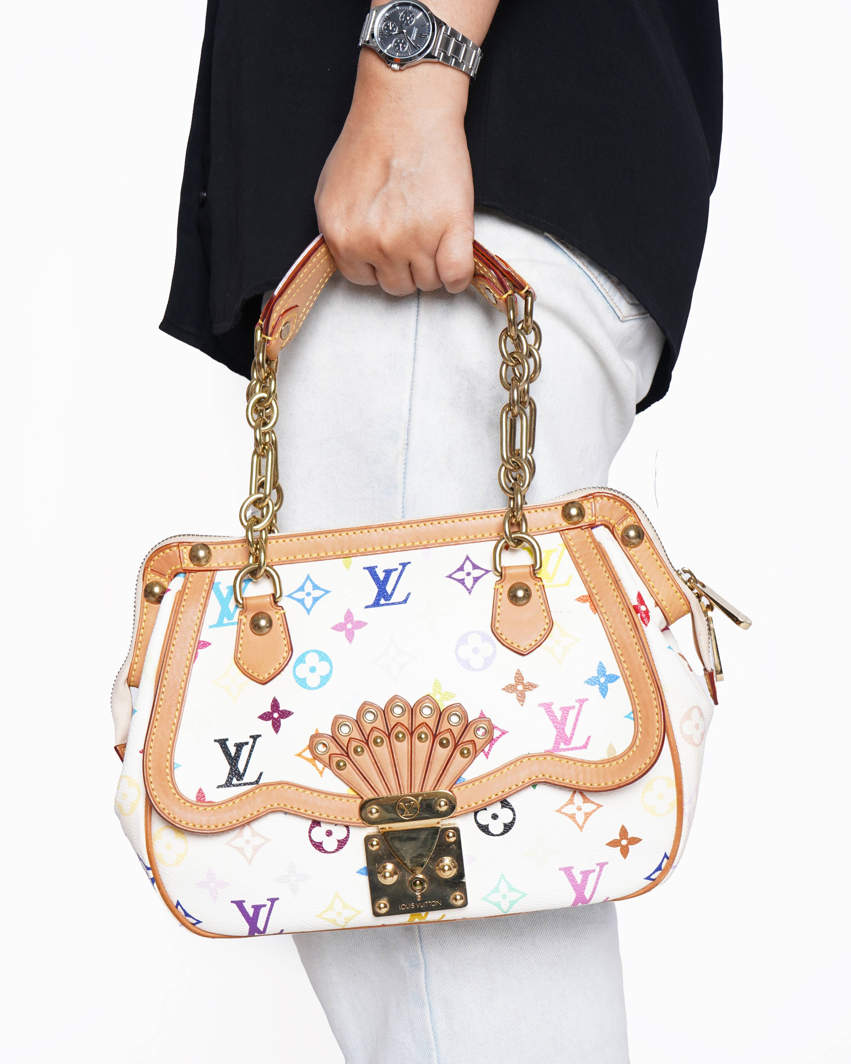 Louis Vuitton White Monogram Multicolour Limited Edition Gracie Handbag