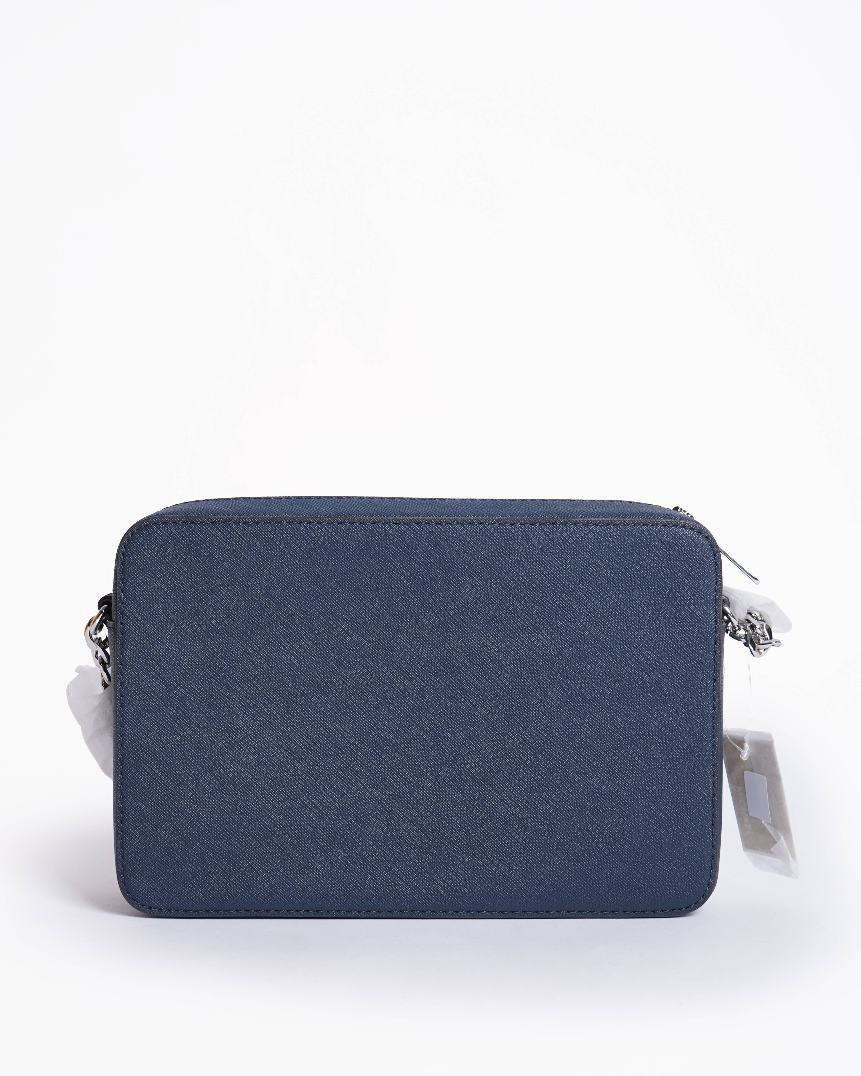 New Michael Kors Jet Set EW Crossbody Leather Navy Blue