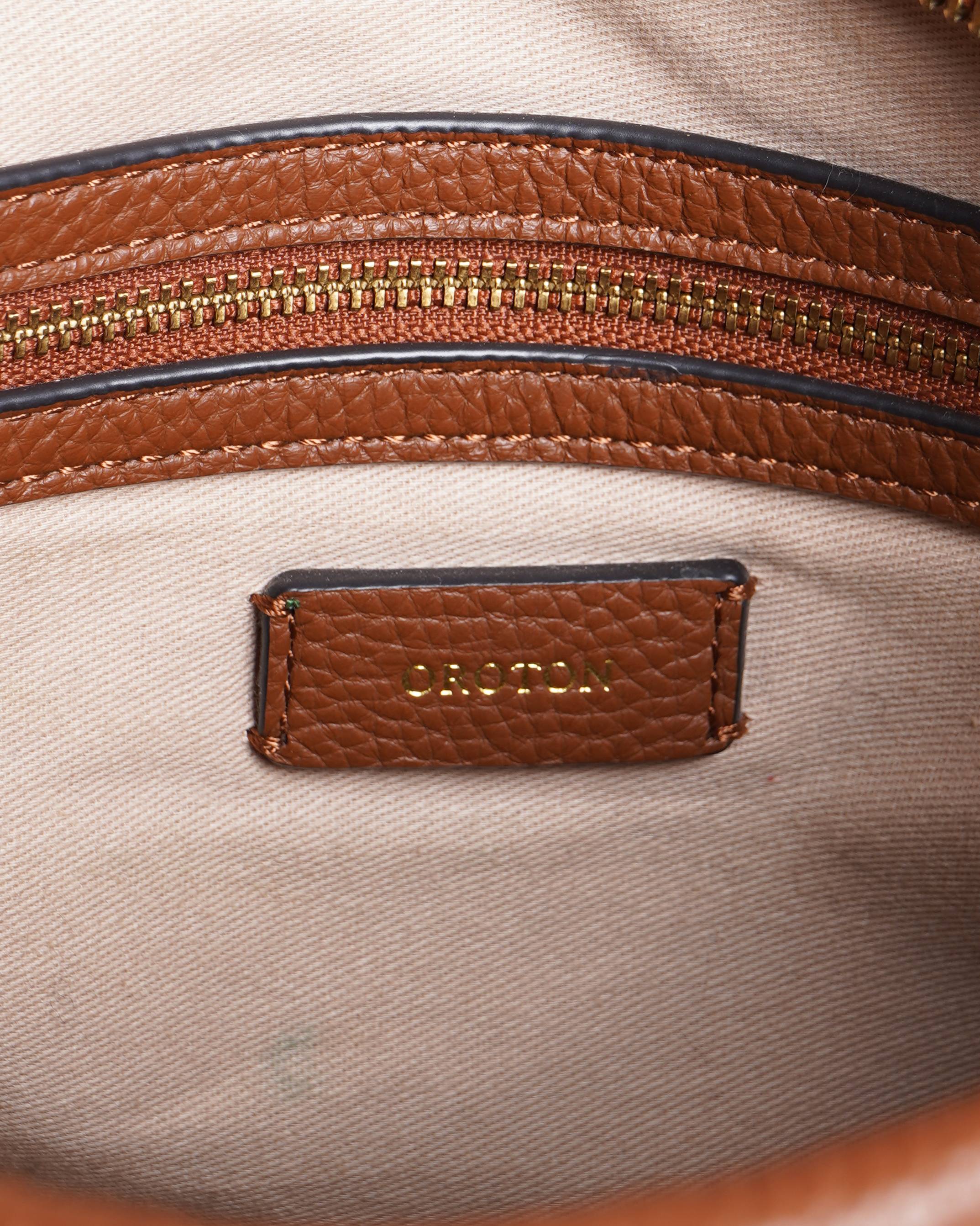 Oroton Brown shoulder bag
