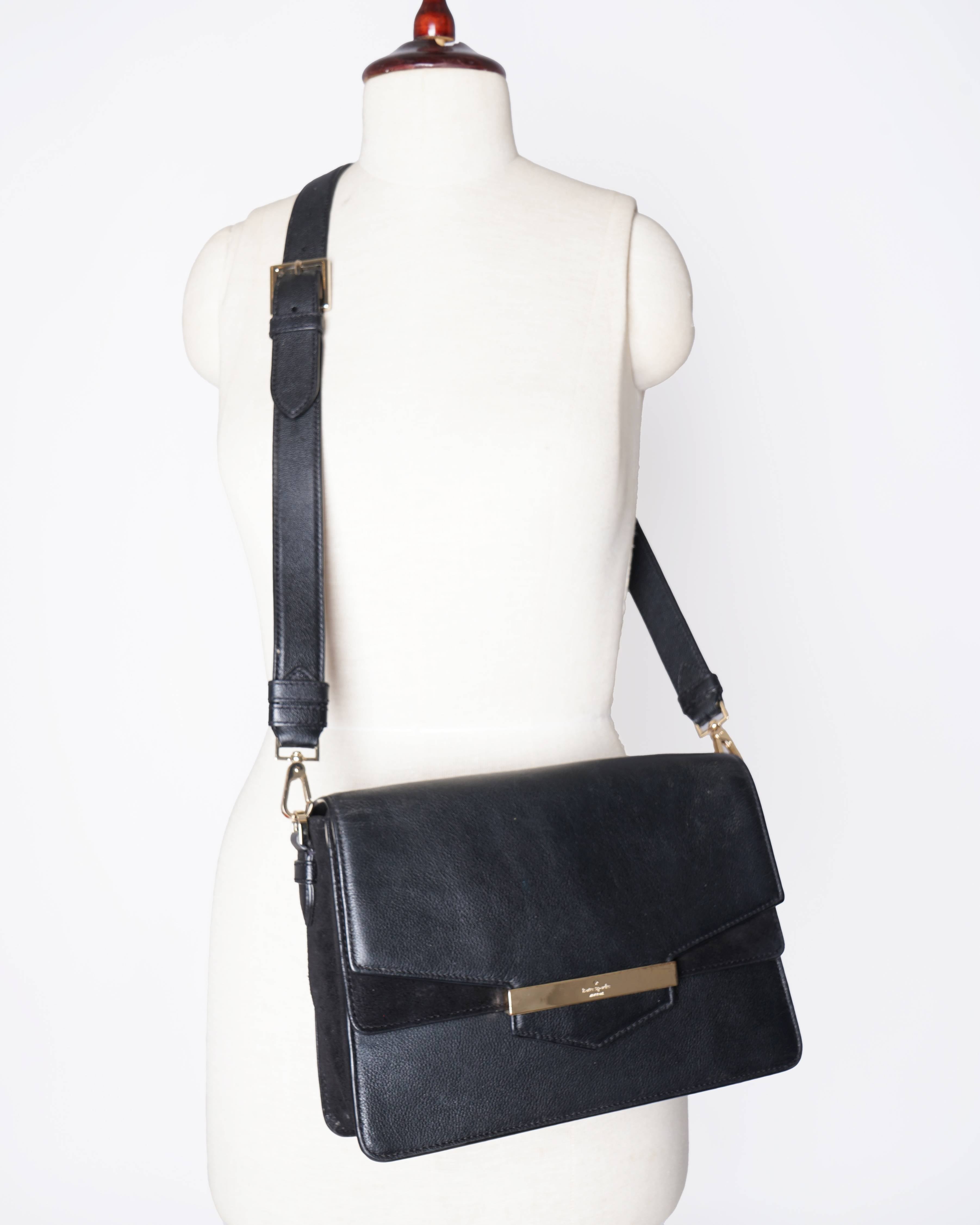 Kate spade caramel court black crossbody bag