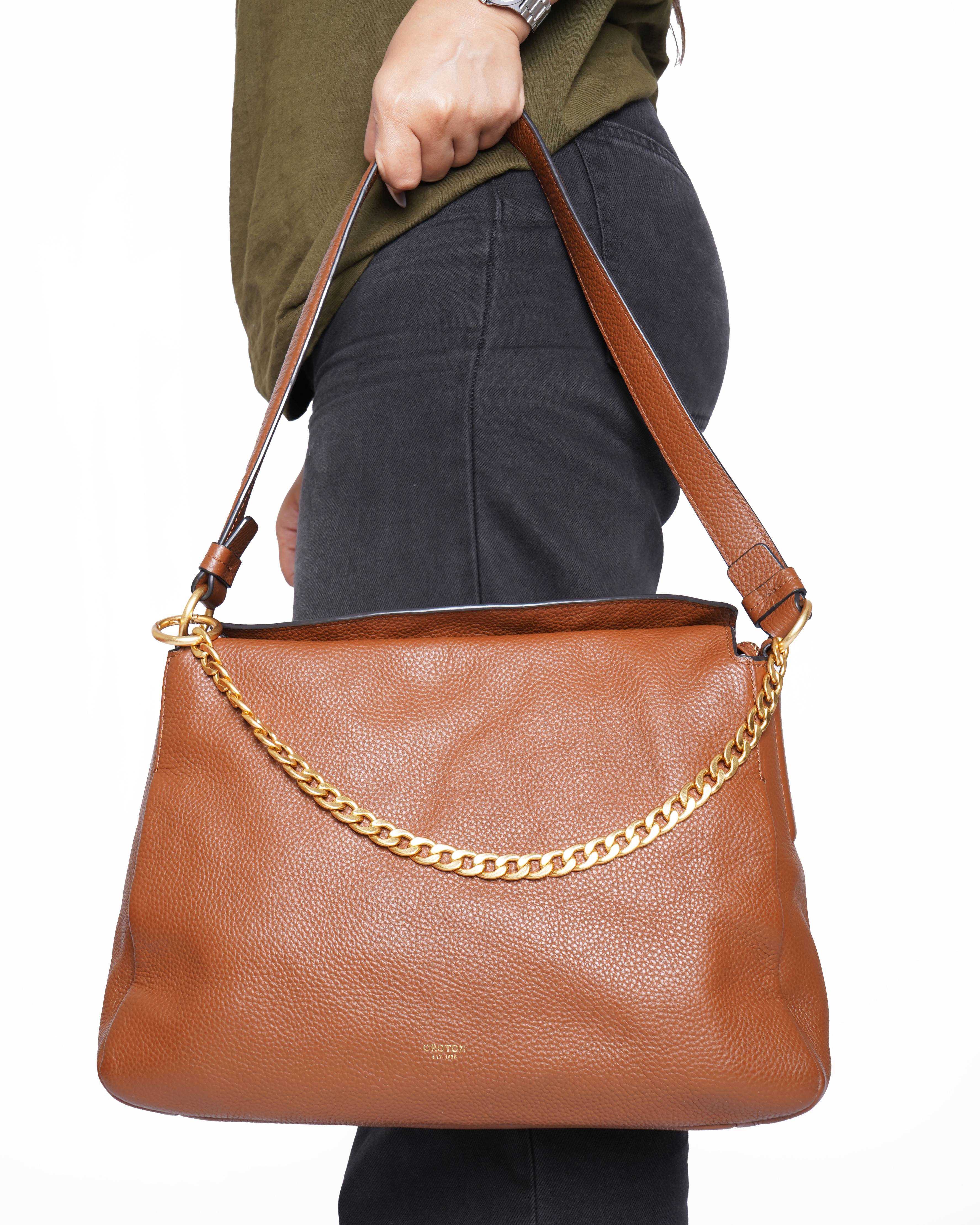 Oroton Brown shoulder bag