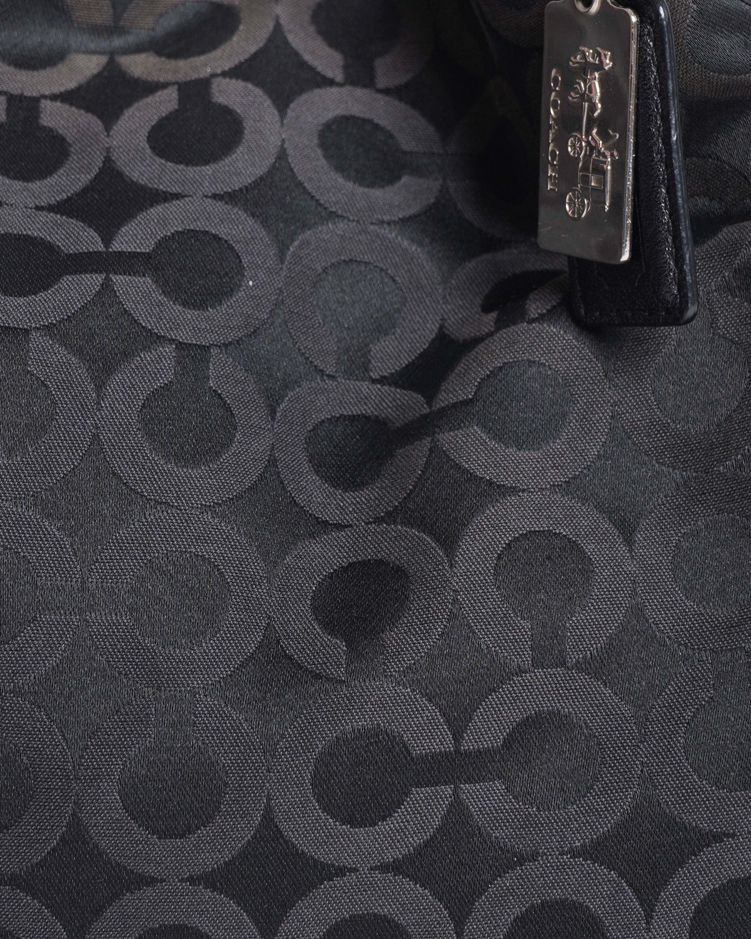 Coach signature canvas and leather hobo bag