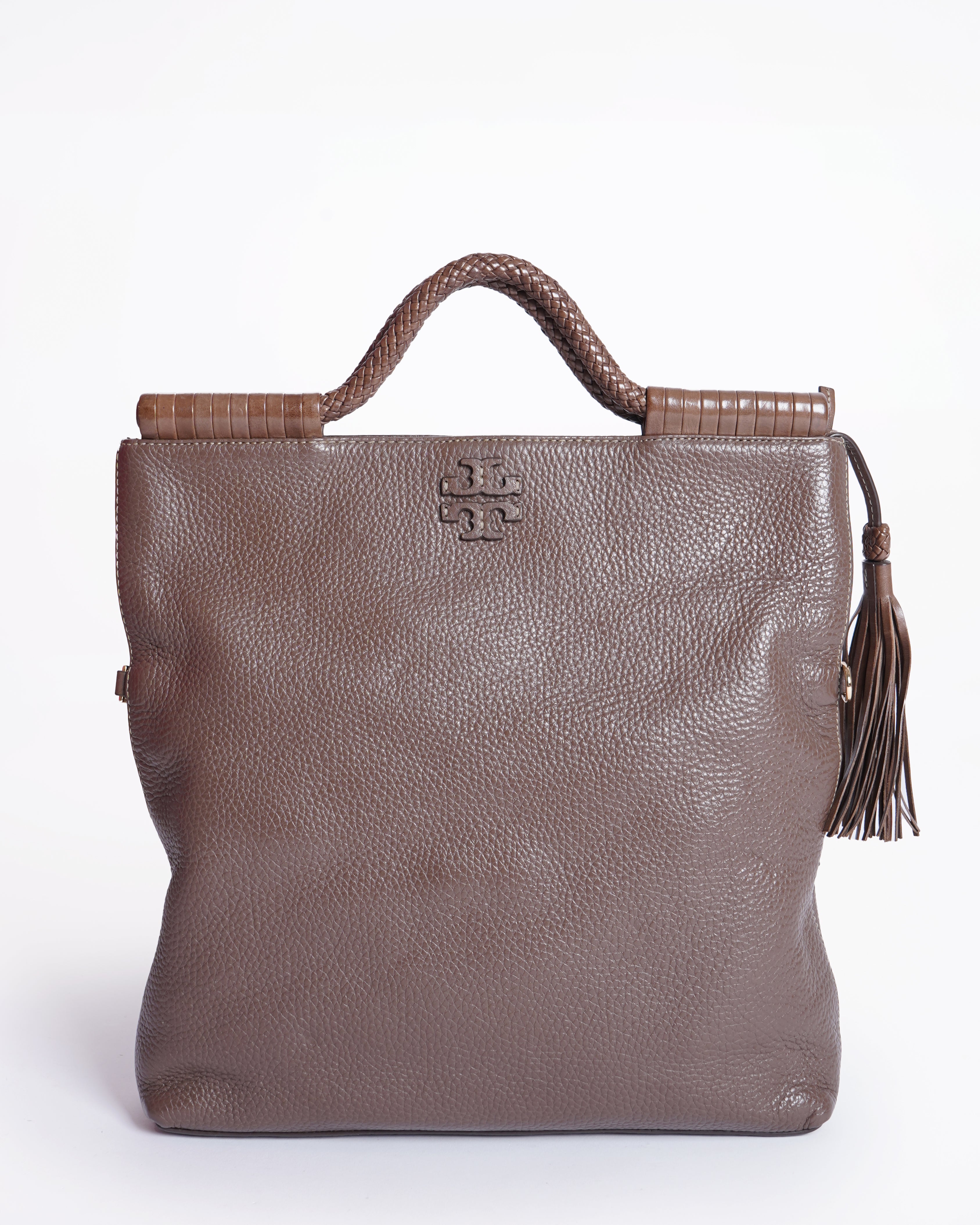 Tory burch taylor satchel tote in brown