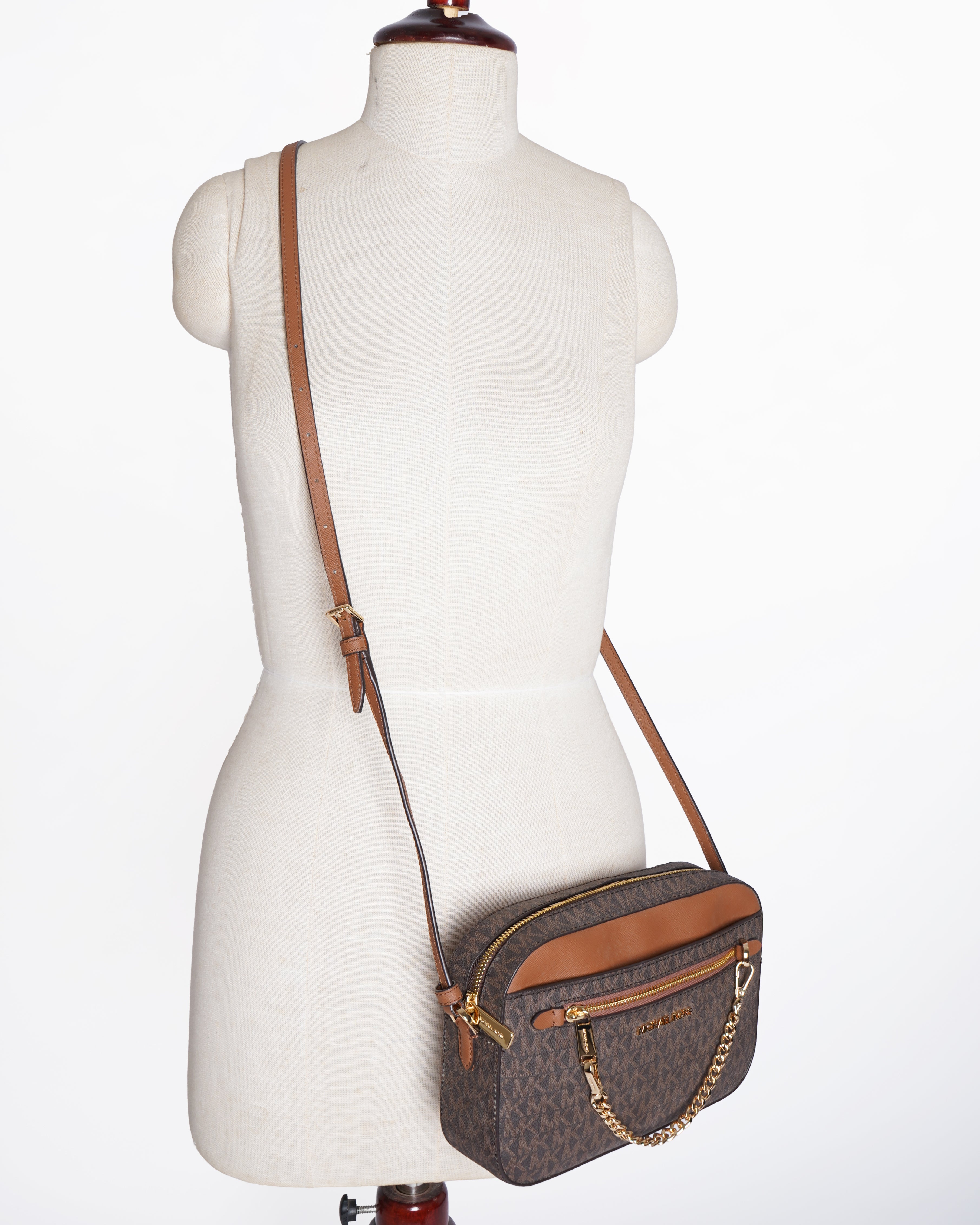 New Michael Kors Monogram Jet Set Crossbody Bag