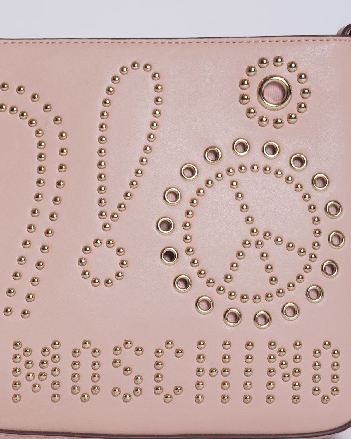 Love Moschino Women's Studded Logo CrossBody Bag in pink