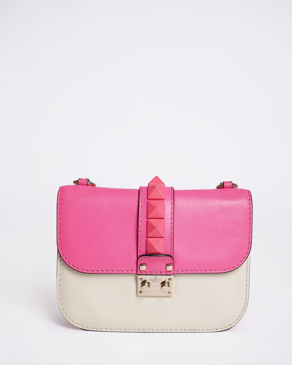 Valentino Rockstud goam lock pink  shoulder Bag