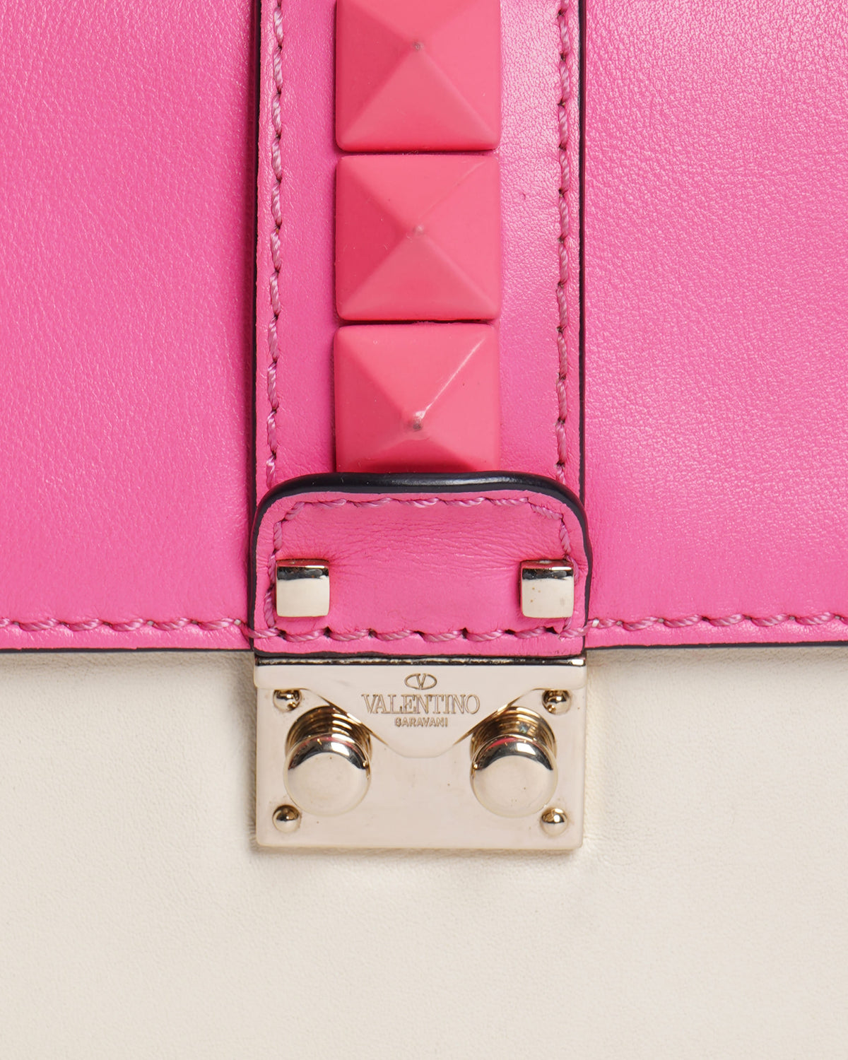 Valentino Rockstud goam lock pink  shoulder Bag