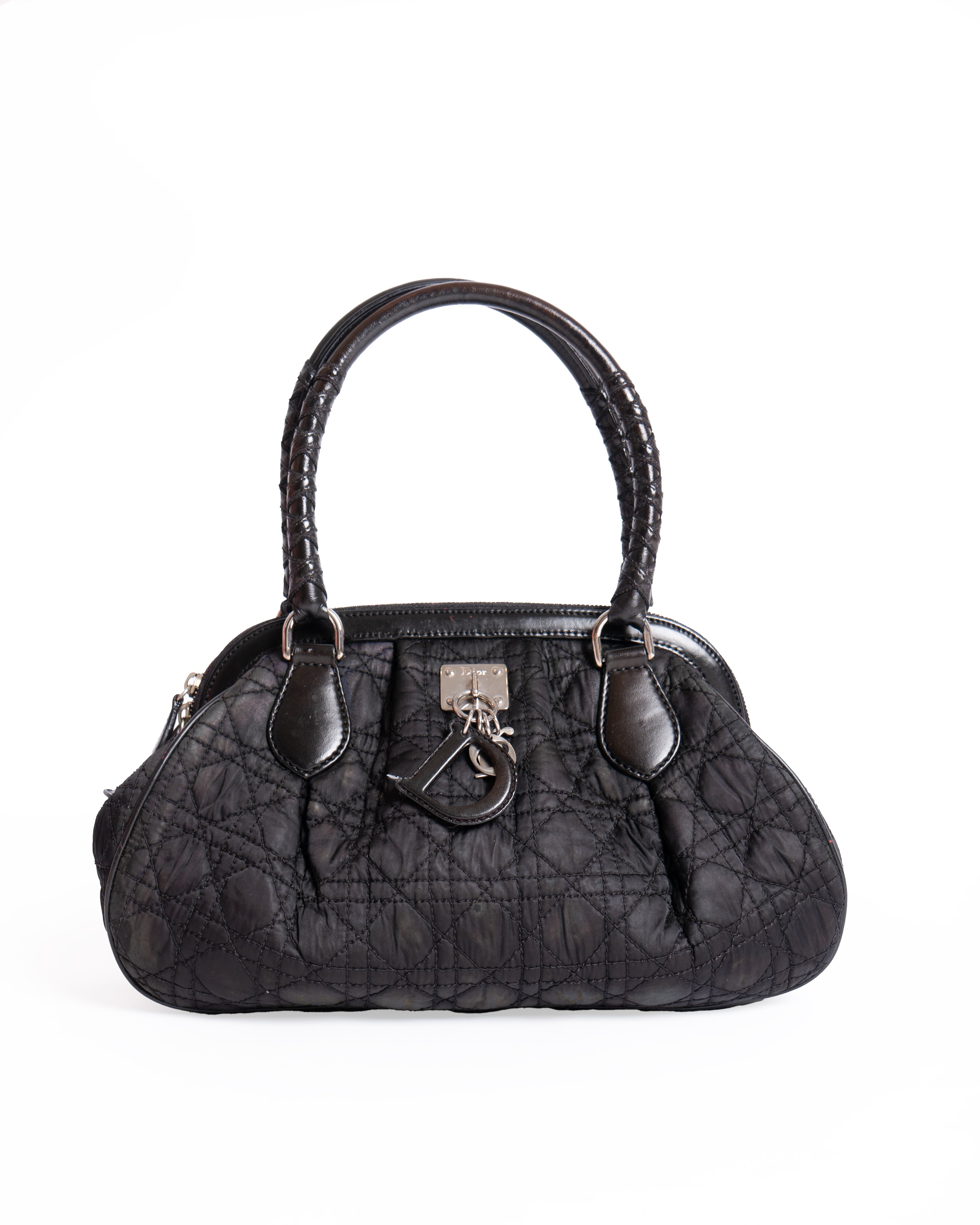 Christian Dior  Satin Cannage Charming Doctors Bag Black