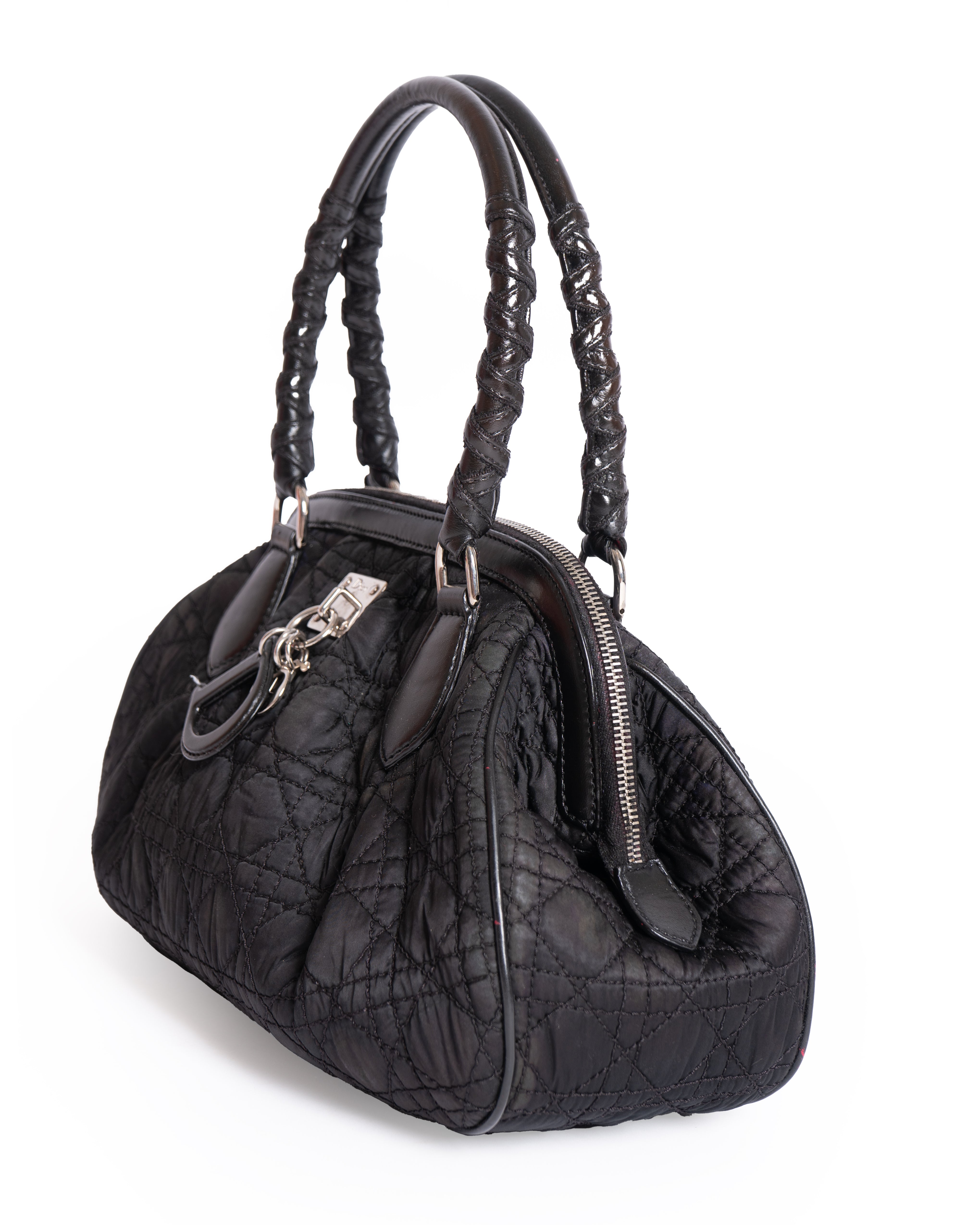 Christian Dior  Satin Cannage Charming Doctors Bag Black