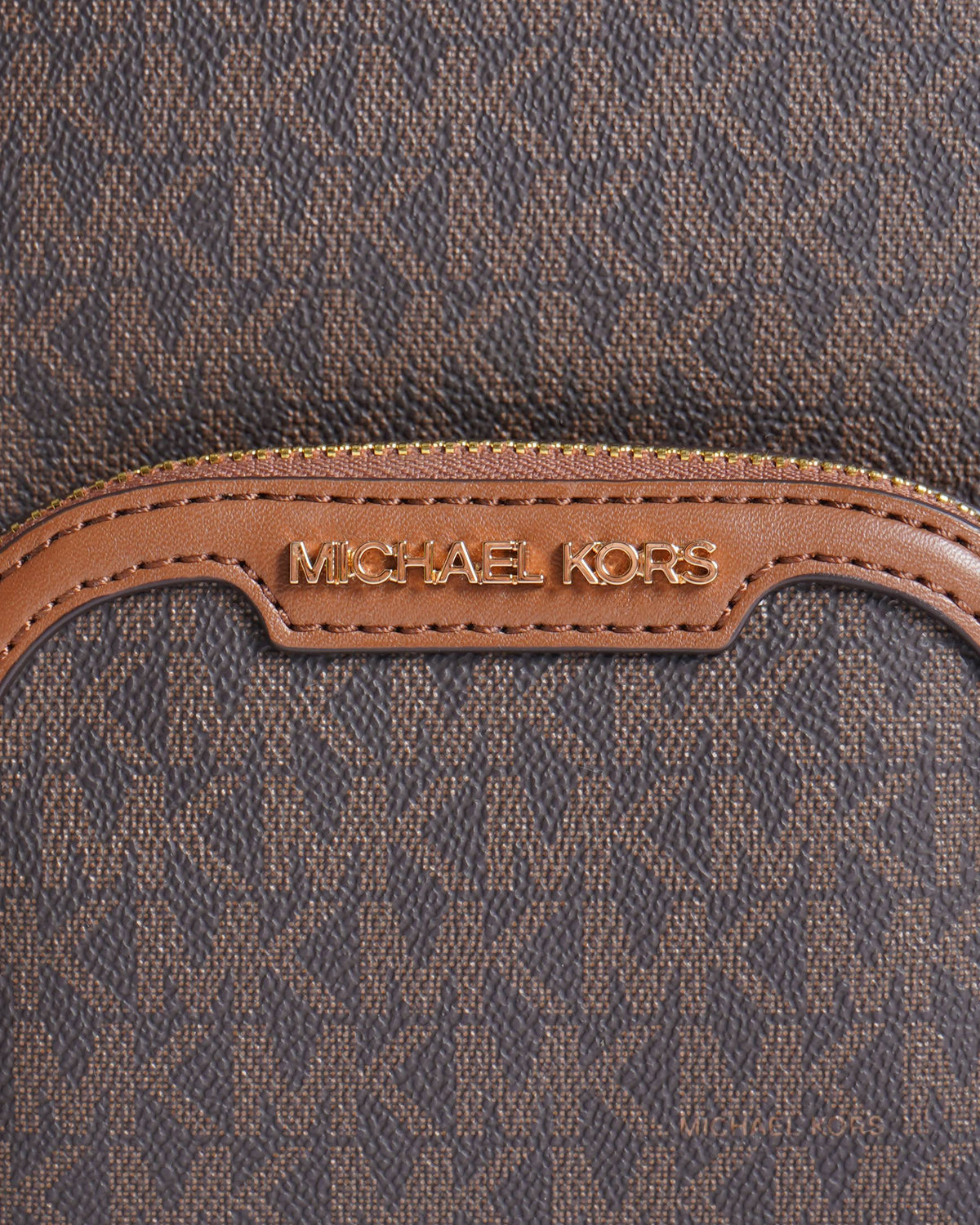 New Michael Kors Jaycee Medium MK Signature Logo Backpacks Luggage Brown