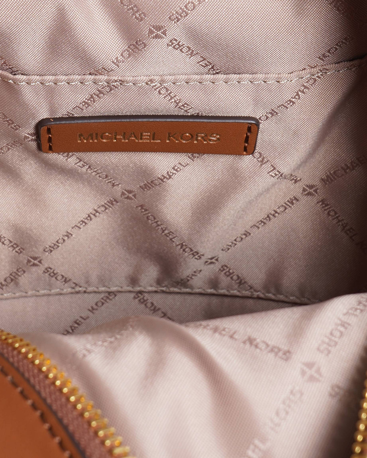 New Michael Kors Jaycee Medium MK Signature Logo Backpacks Luggage Brown