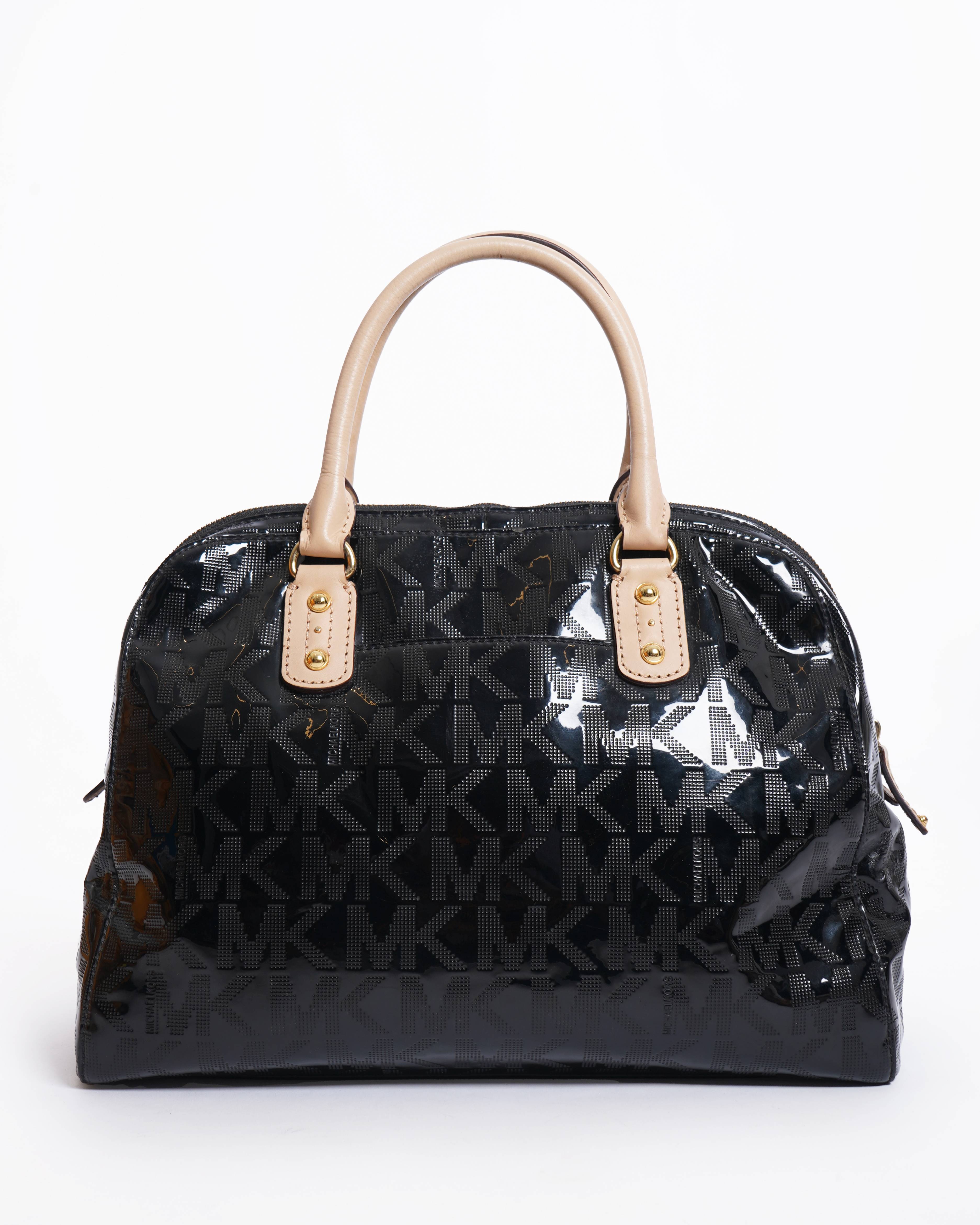 Michael Kors Black signature patent leather HandBag