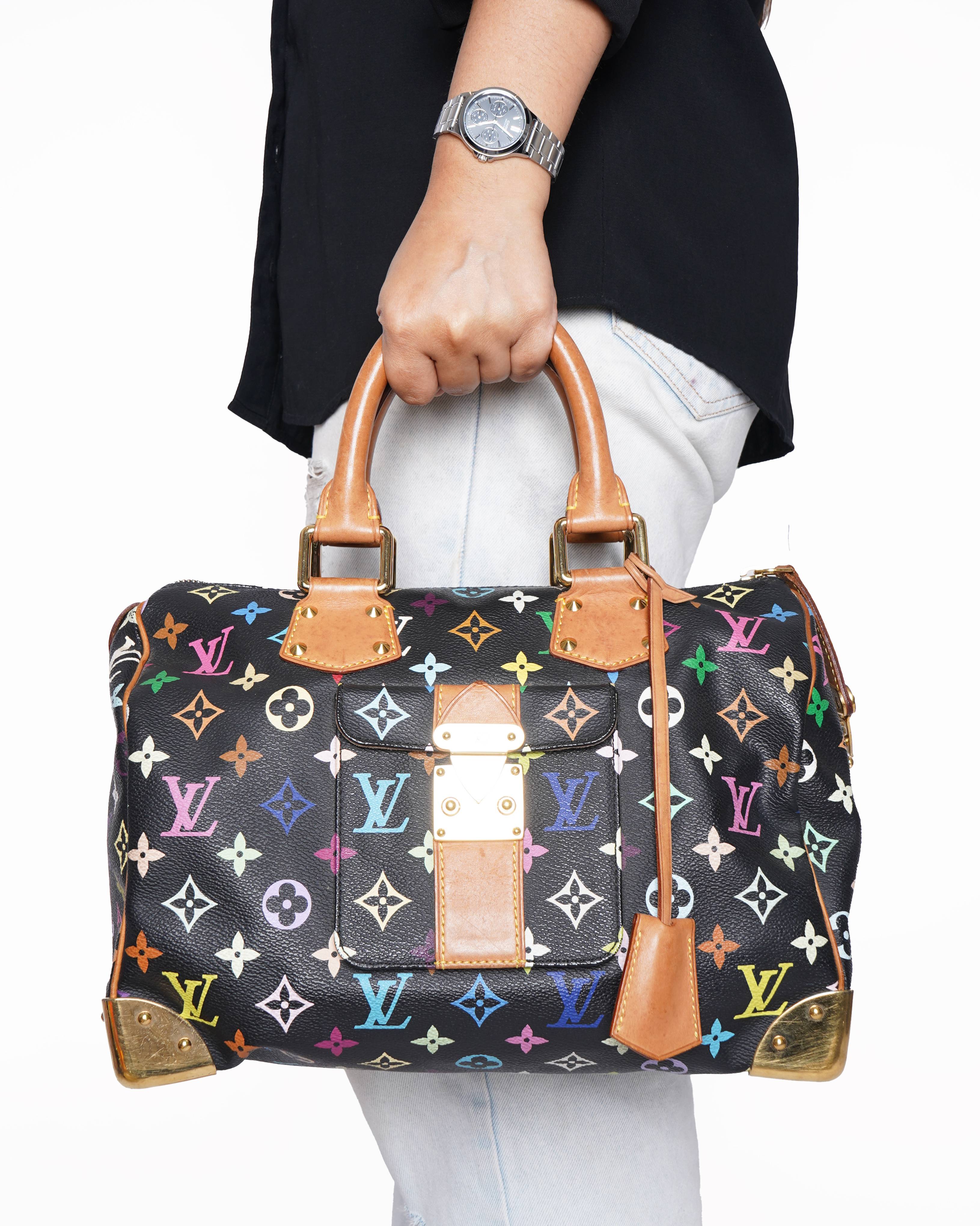 Louis Vuitton Takashi Murakami Black Top Handle Speedy