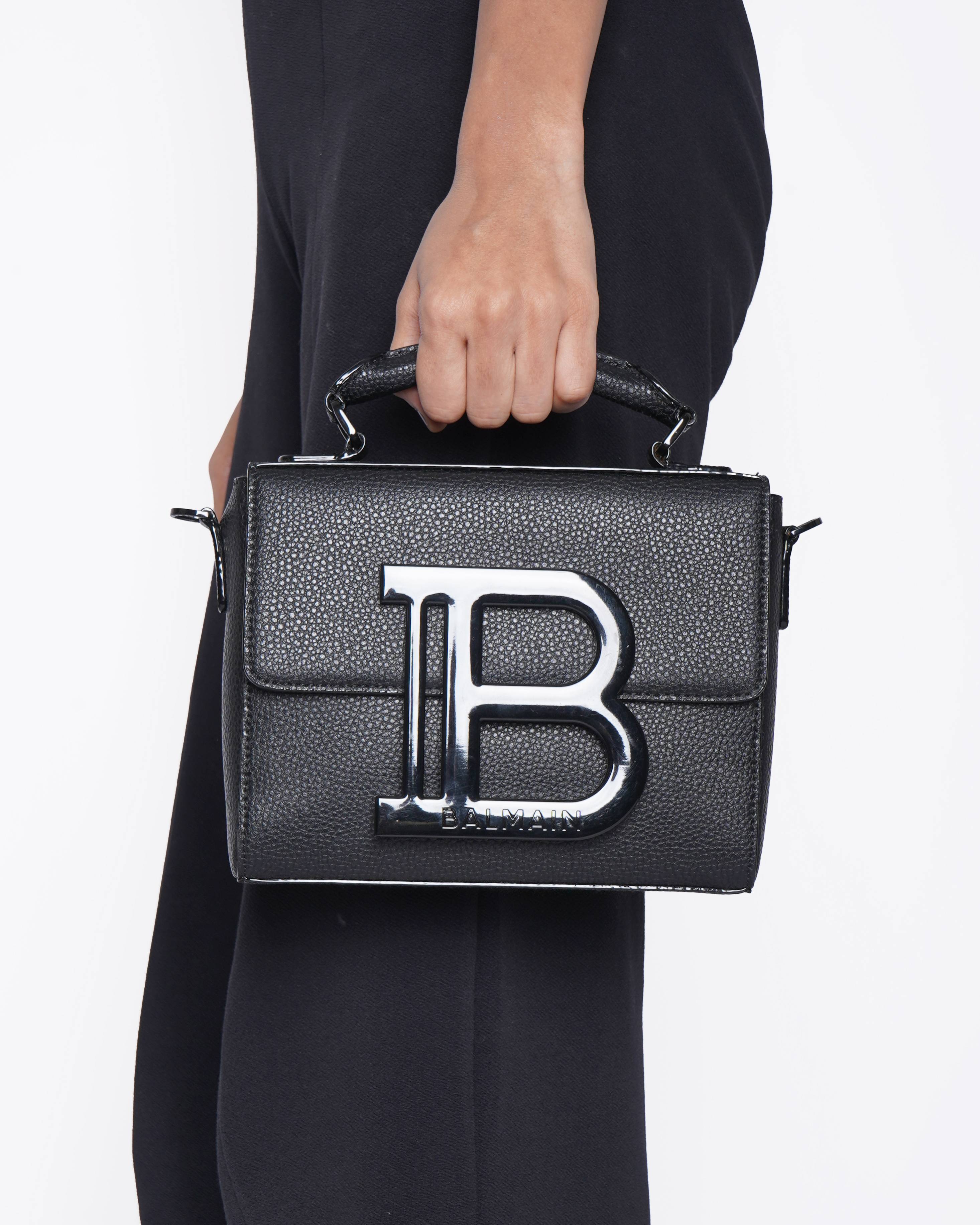 New Balmain B-Buzz mini leather crossbody bag