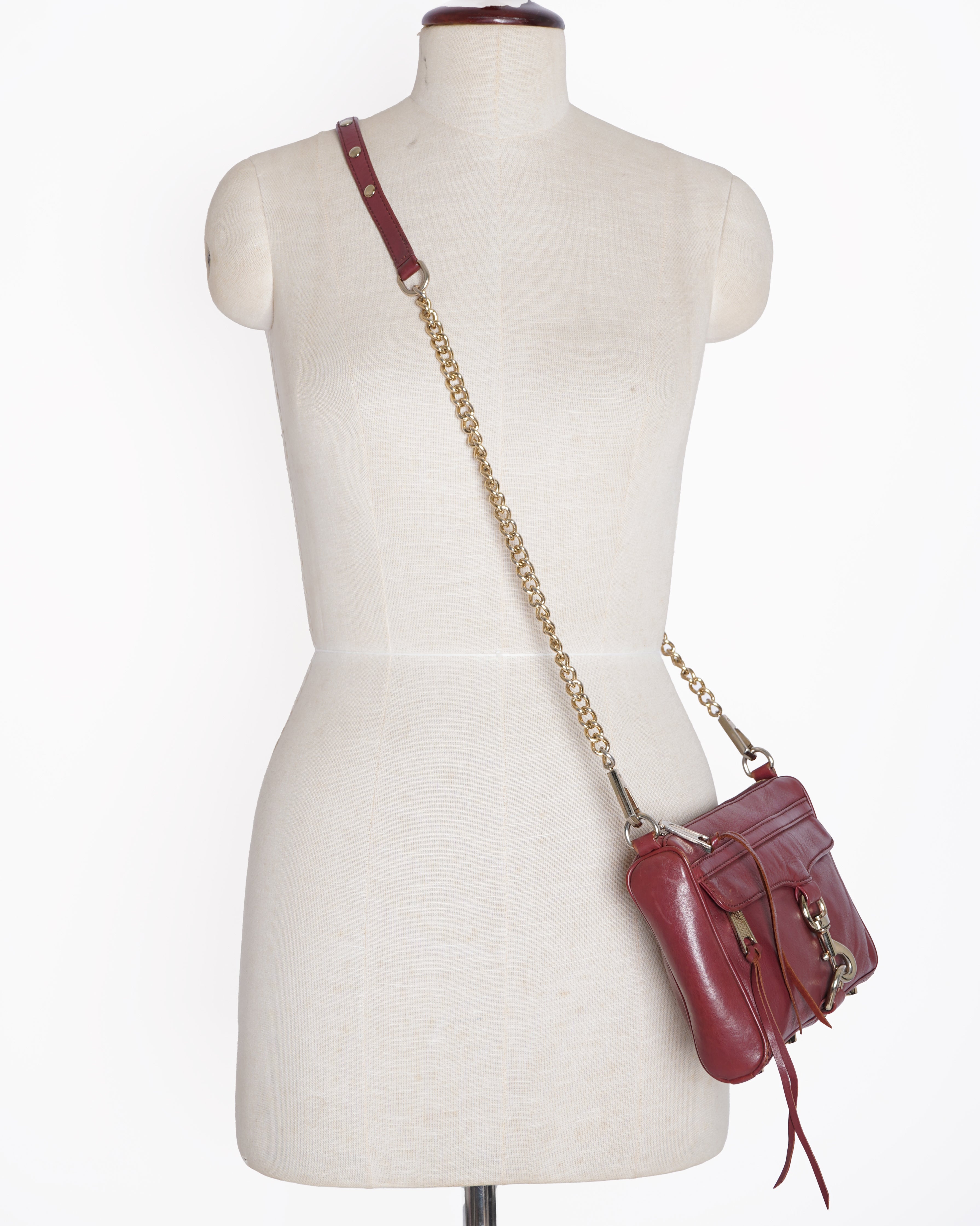 Rebecca Minkoff Mini Mac Crossbody Bag In Red