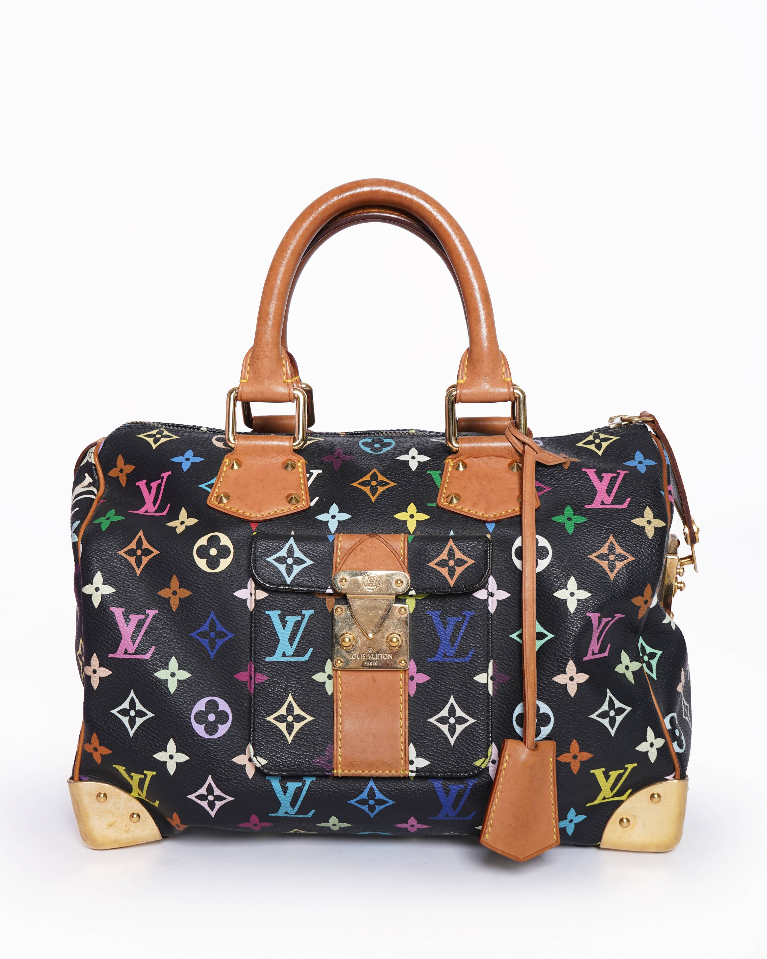 Louis Vuitton Takashi Murakami Black Top Handle Speedy