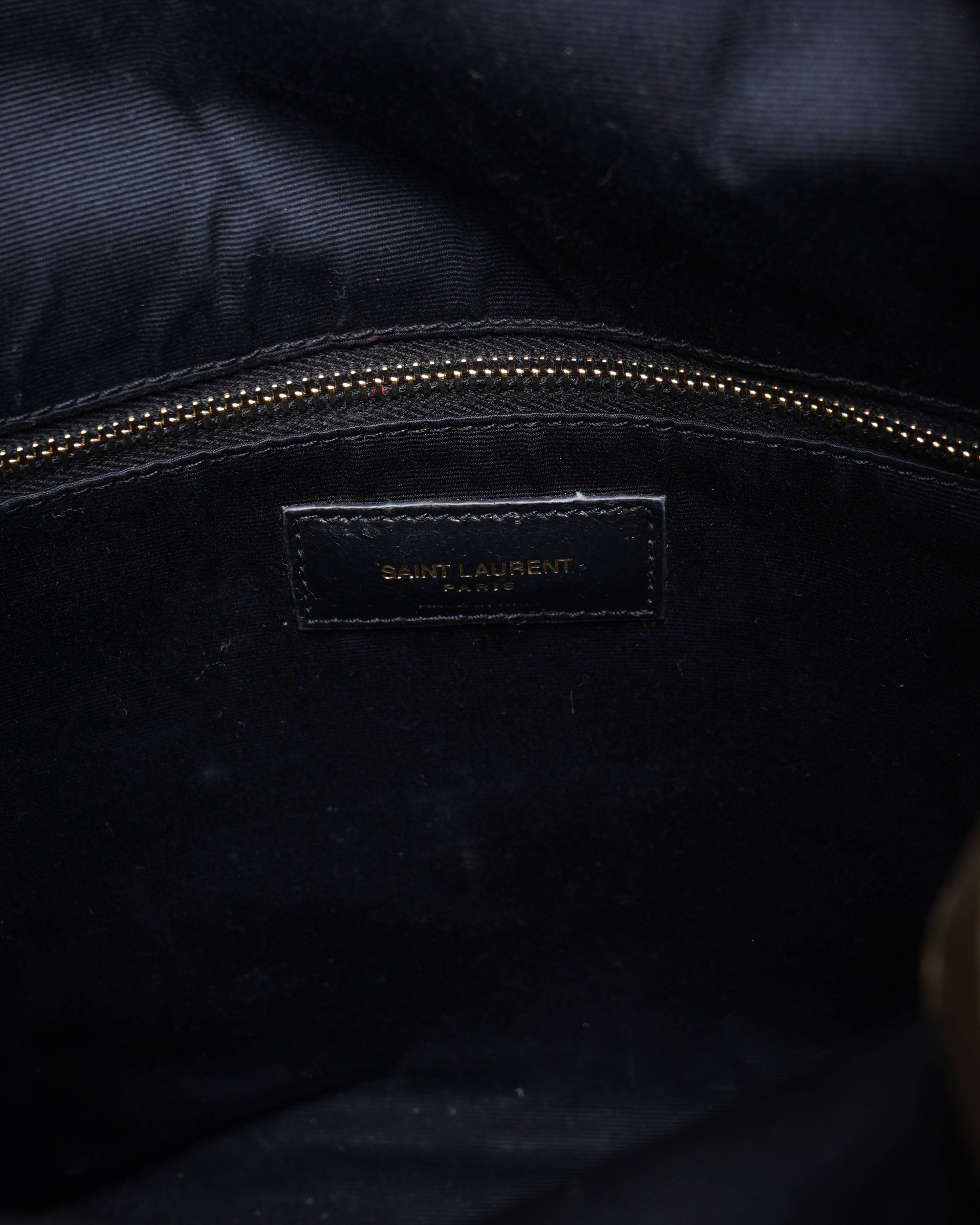 Saint Laurent joe backpack in metallic lambskin leather