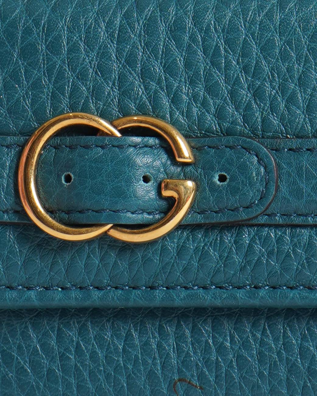 Gucci gg continental wallet in teal green